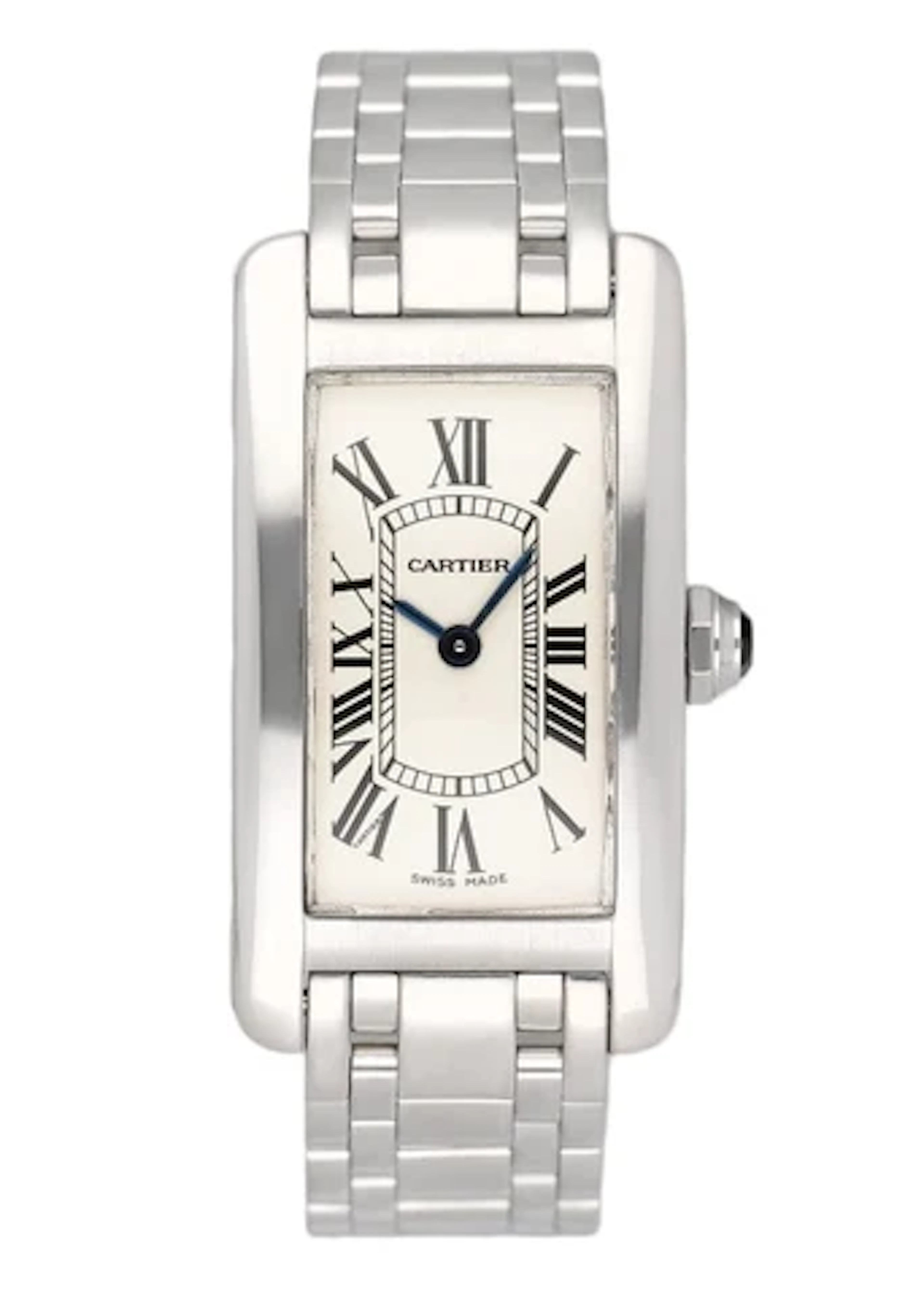Cartier Tank Americaine Small W26019L1 White Gold Ladies Watch