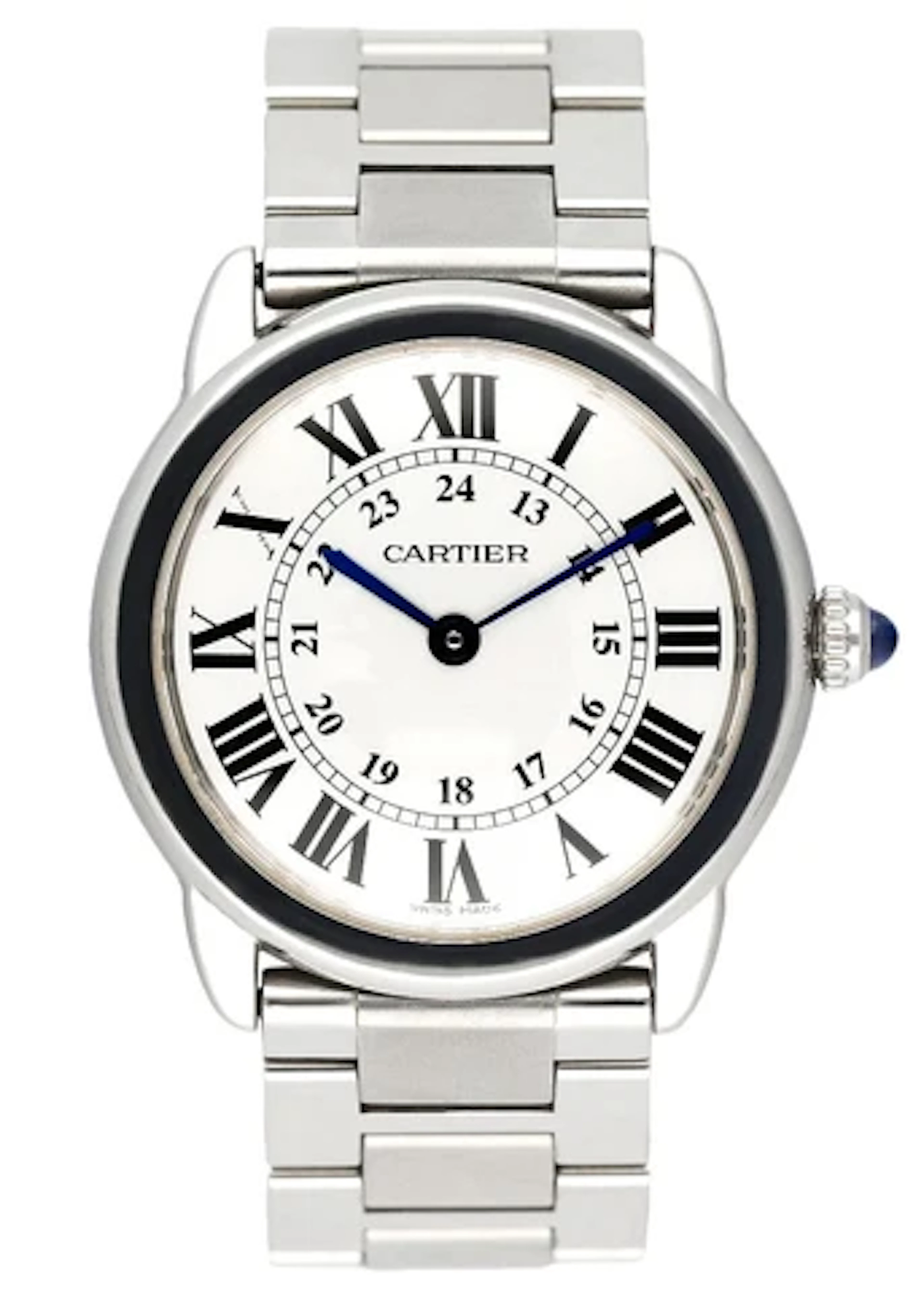 Cartier Ronde Solo W6701004 Silver Dial Steel Ladies Watch Box Papers