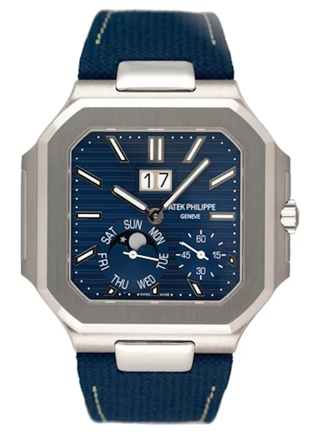 Patek Philippe Cubitus 5822P Blue Dial Mens Watch Box Papers