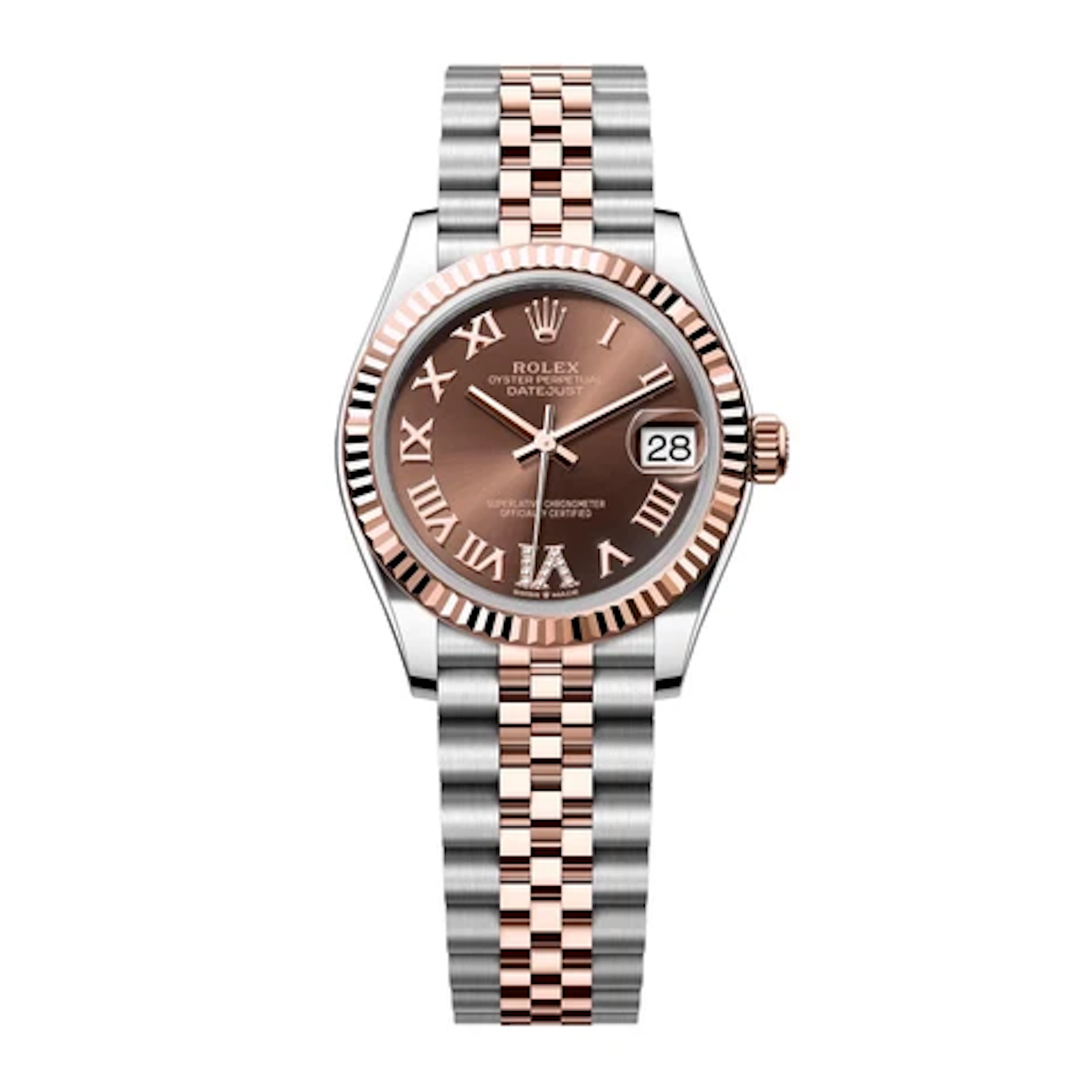 Rolex Datejust 31 278271 Diamond Choclate Dial Ladies Watch Box Papers