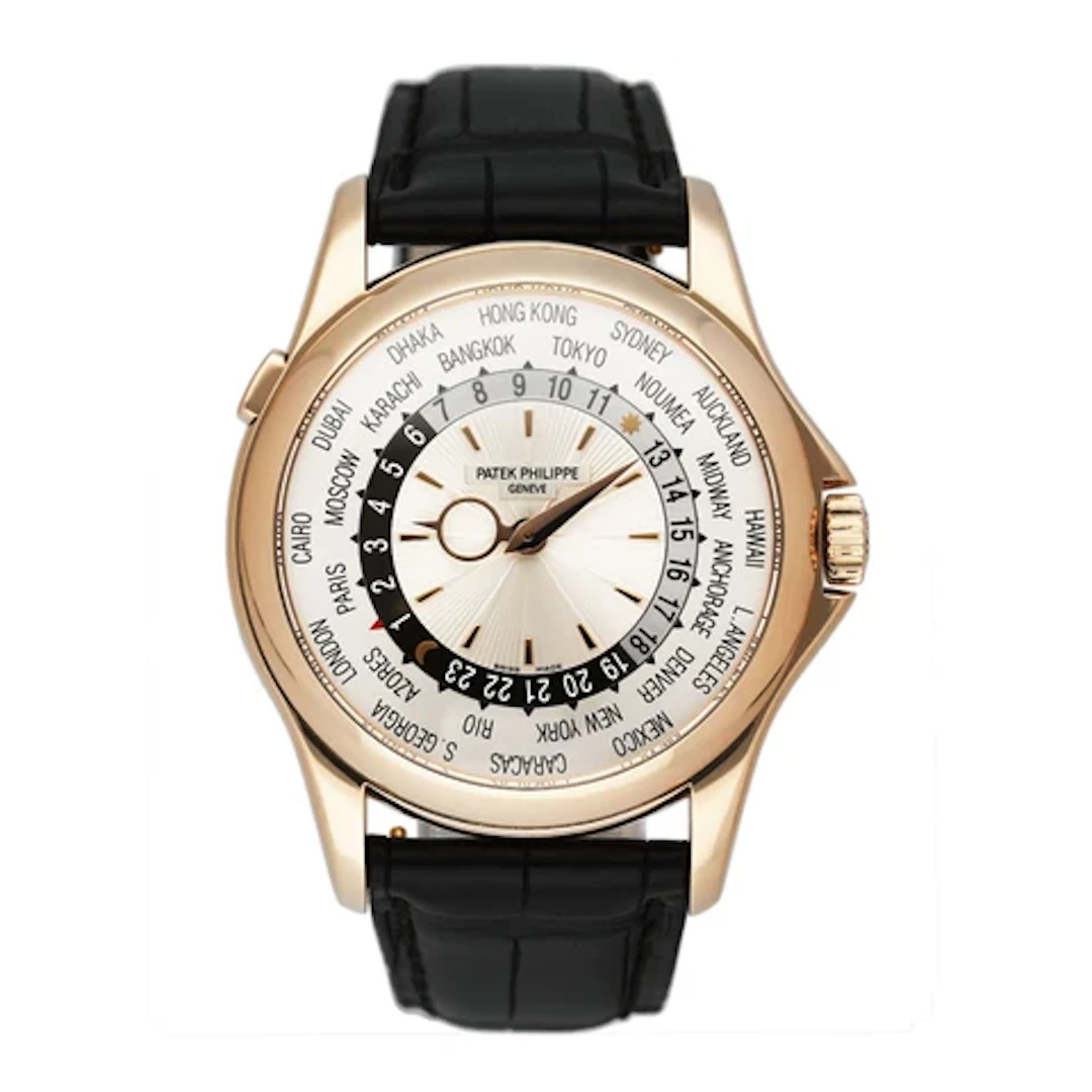 Patek Philippe World Time 5130R 18K Rose Gold Mens Watch Box Papers
