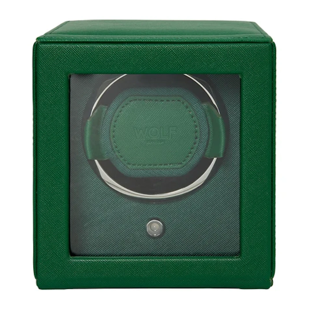 Cub Single Watch Winder with Cover - Tutti Frutti Green