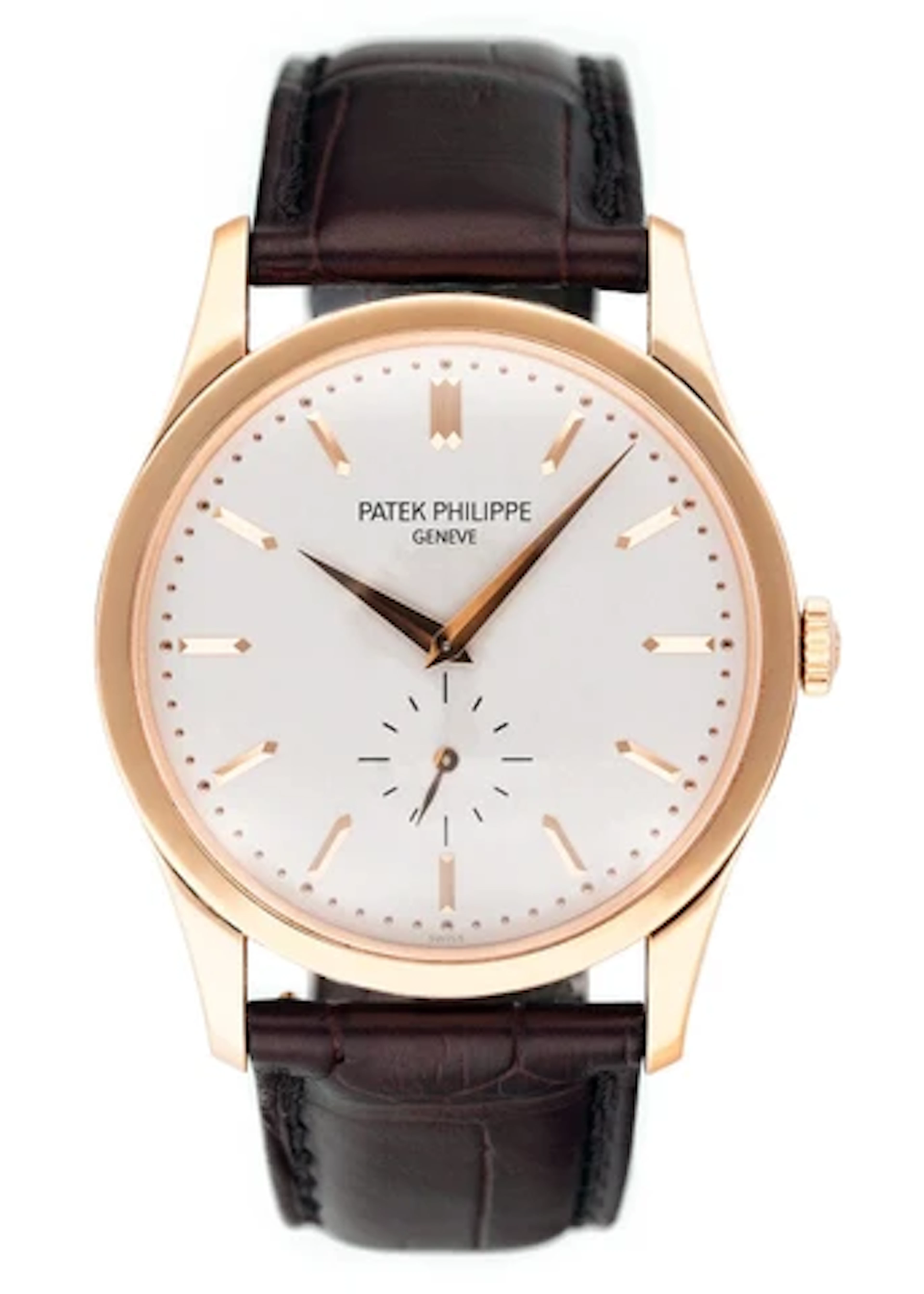 Patek Philippe Calatrava 5196R 18K Rose Gold Mens Watch