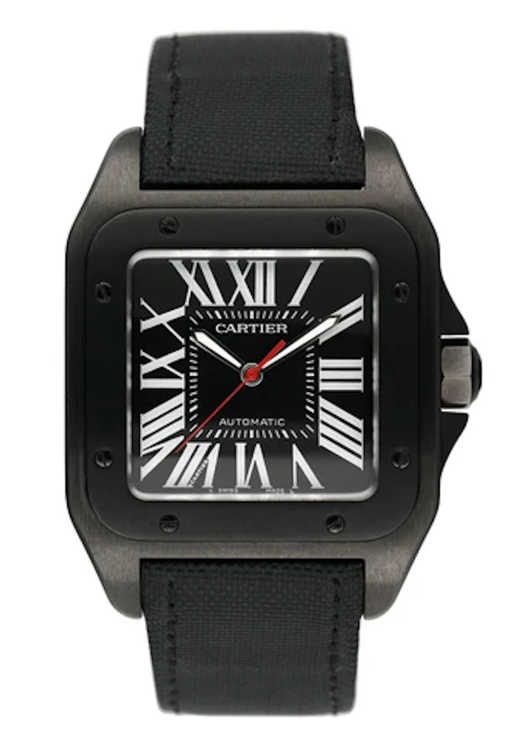 Cartier Santos-100 Large WSSA0006 Carbon Mens Watch Box Papers