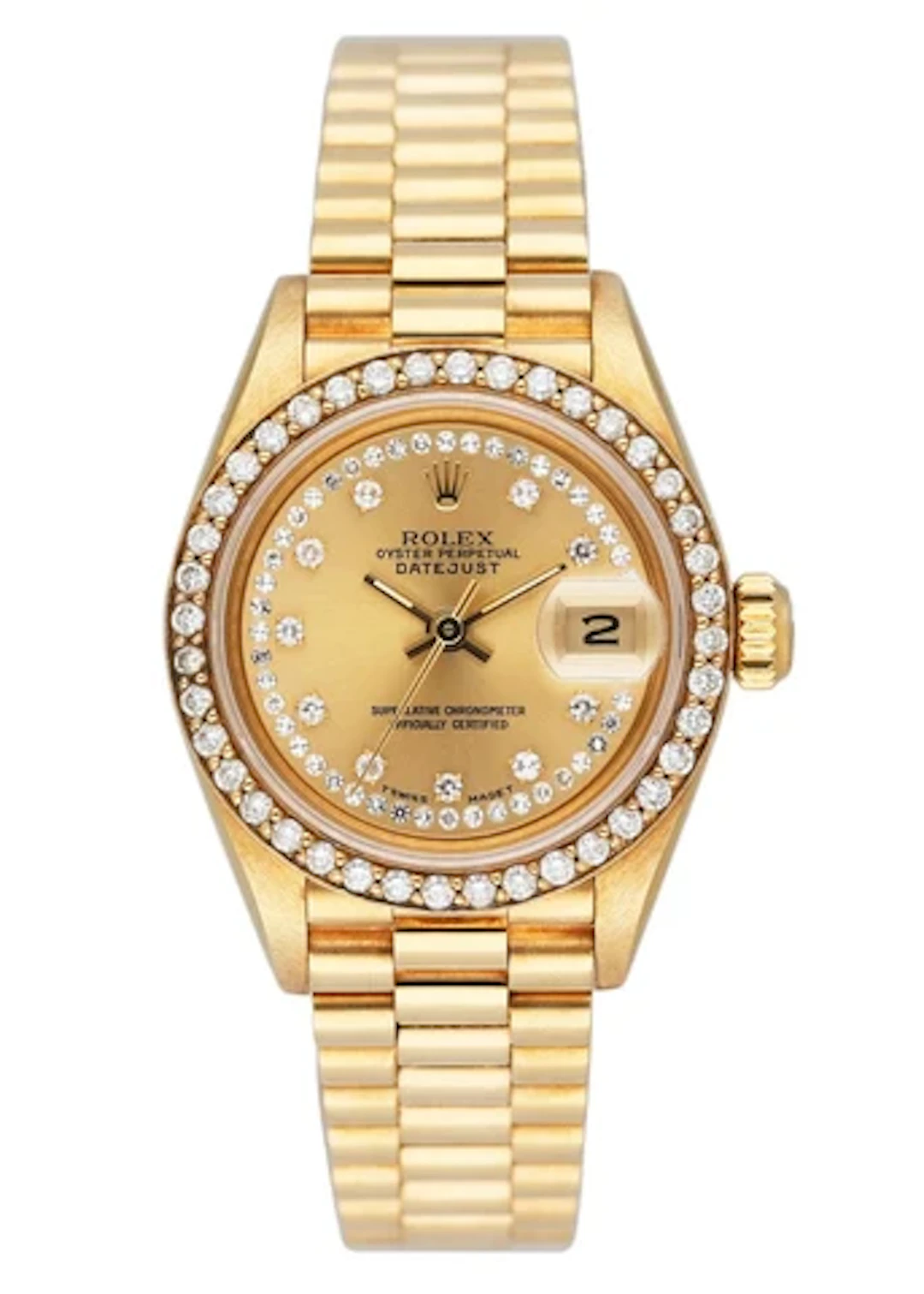 Rolex Datejust 69138 Diamond Dial & Bezel President Ladies Watch