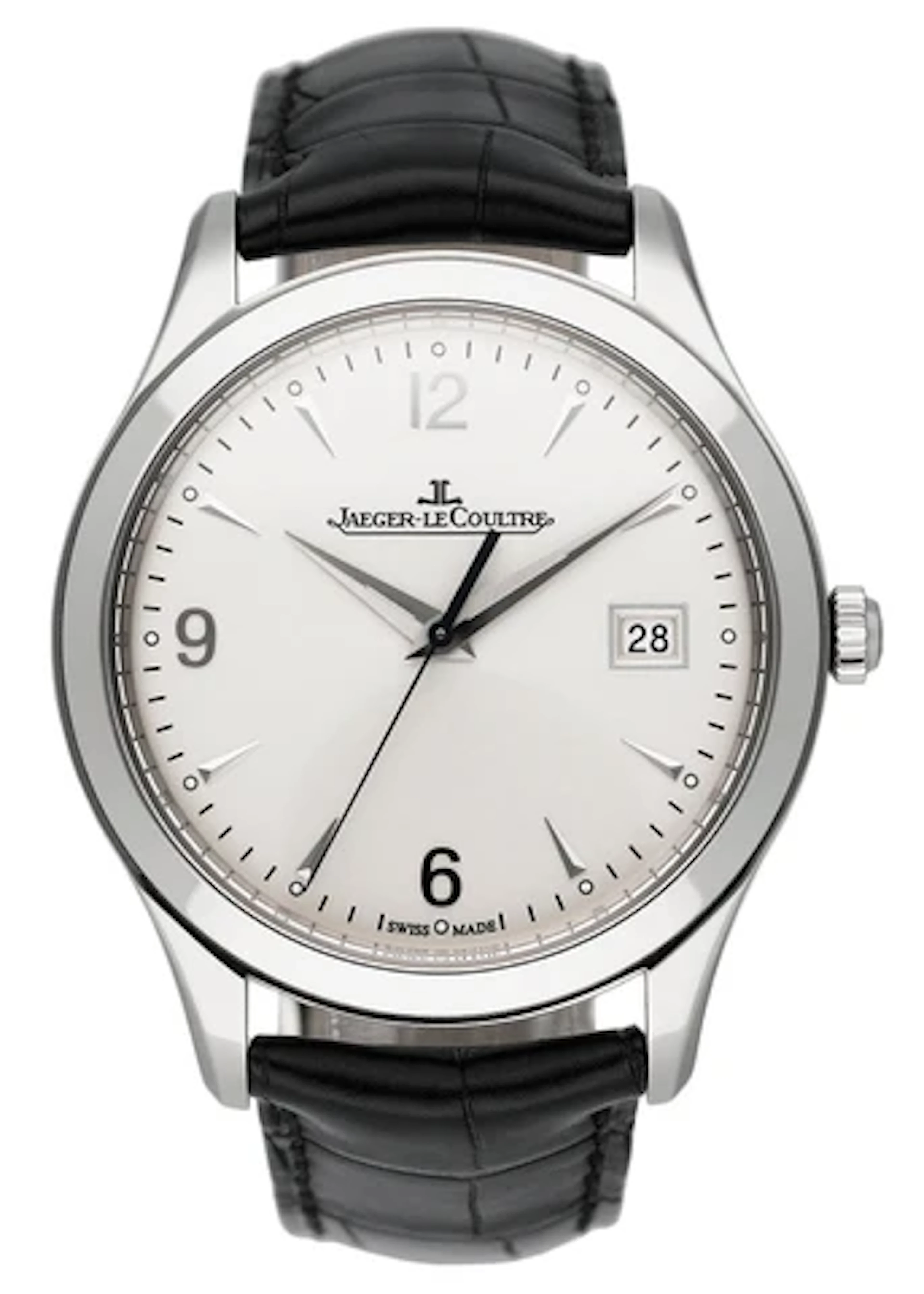 Jaeger Lecoultre Master Control Q1548420 Silver Dial Mens Watch Box Papers