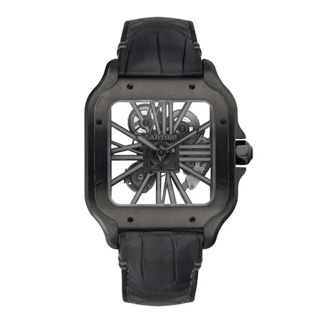 Cartier Santos Skeleton WHSA0009 Large Mens Watch