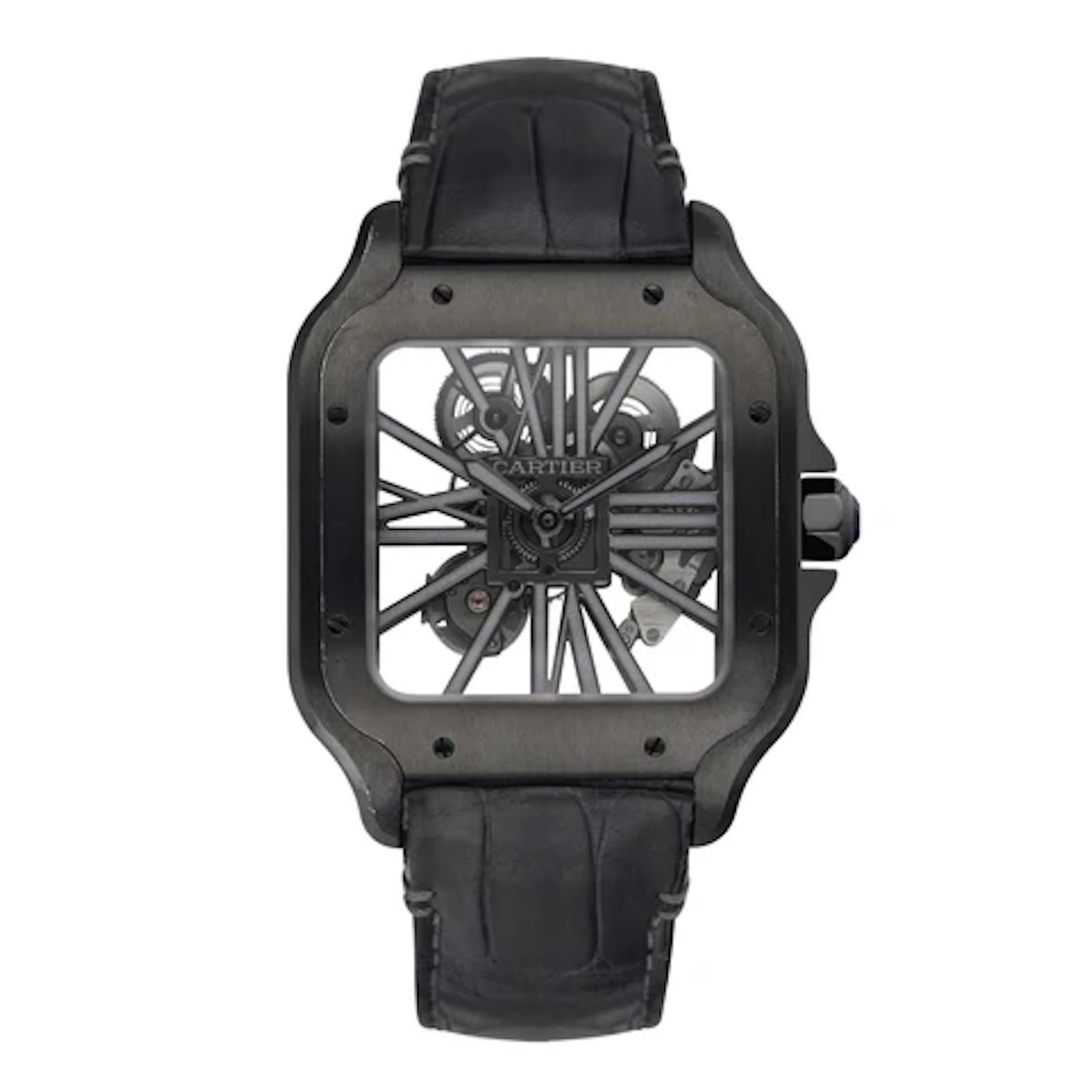 Cartier Santos Skeleton WHSA0009 Large Mens Watch