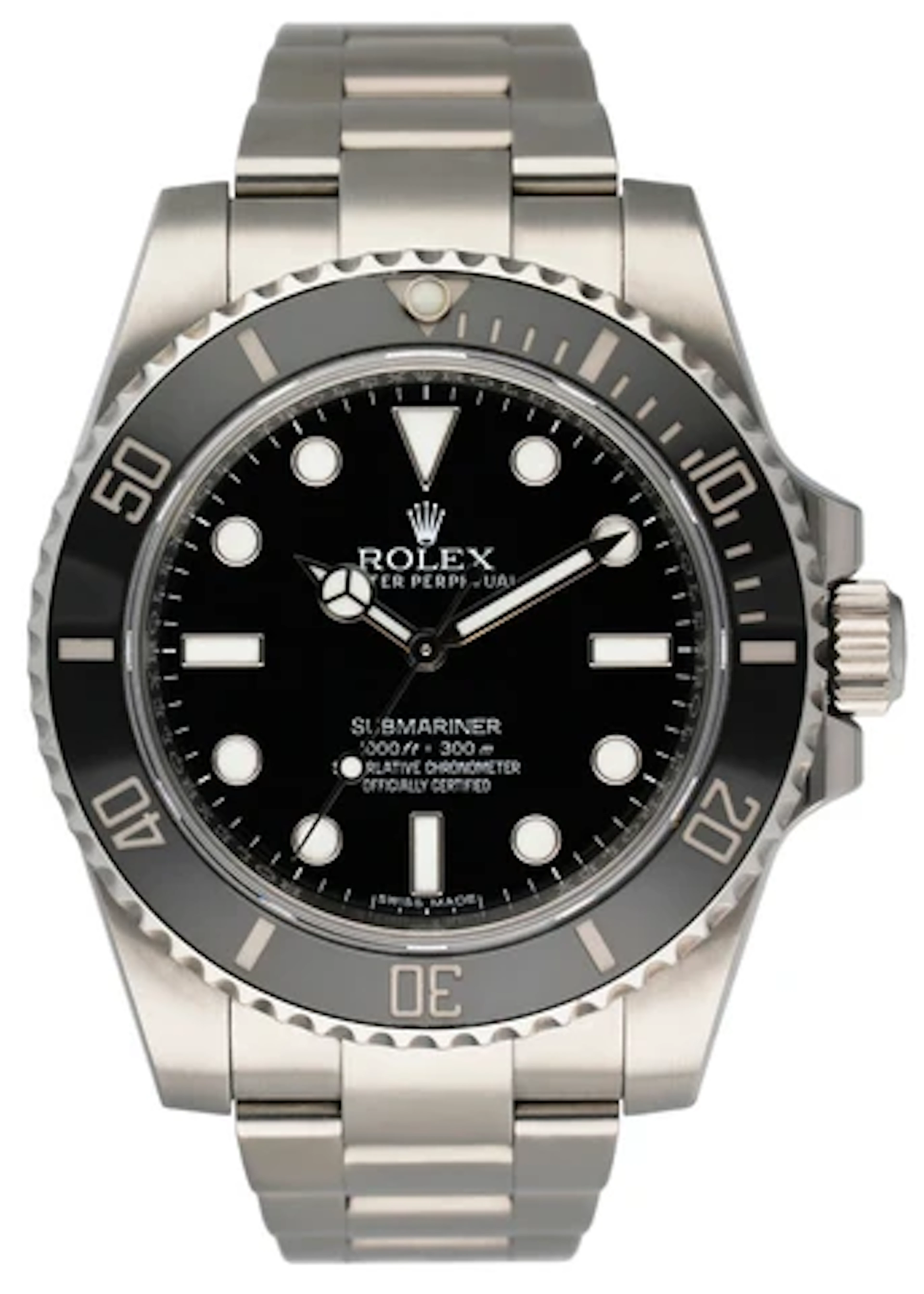 Rolex Submariner No Date 114060 Ceramic Bezel Mens Watch