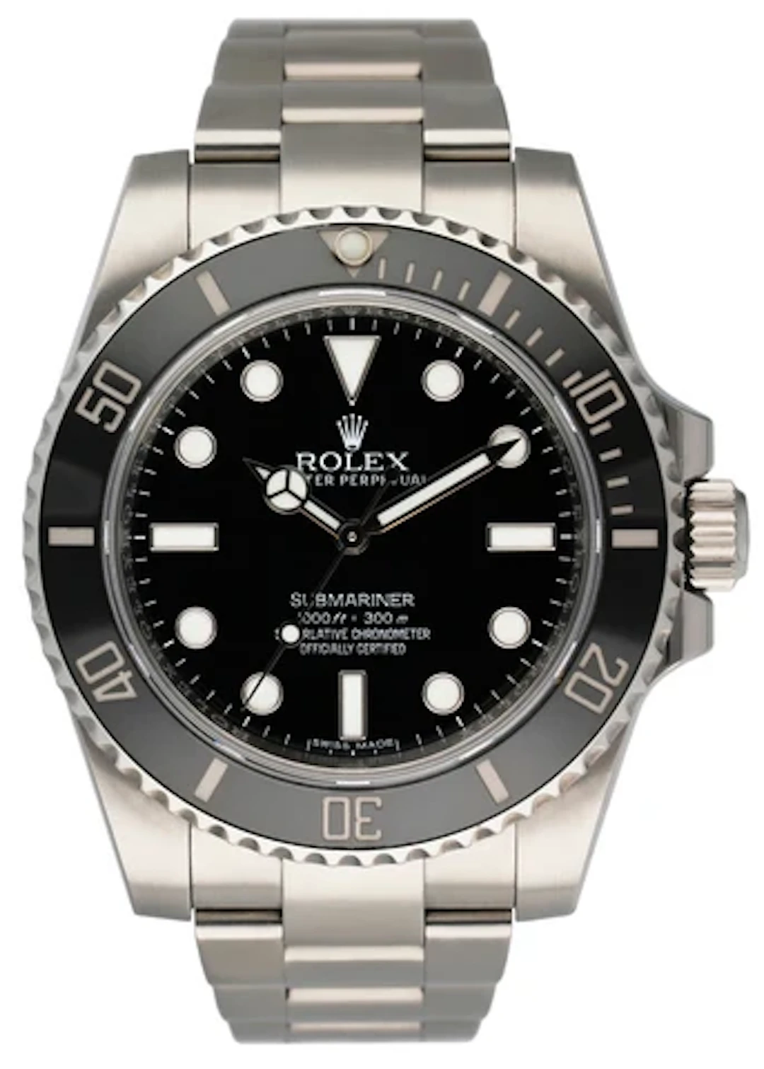 Rolex Submariner No Date 114060 Ceramic Bezel Mens Watch