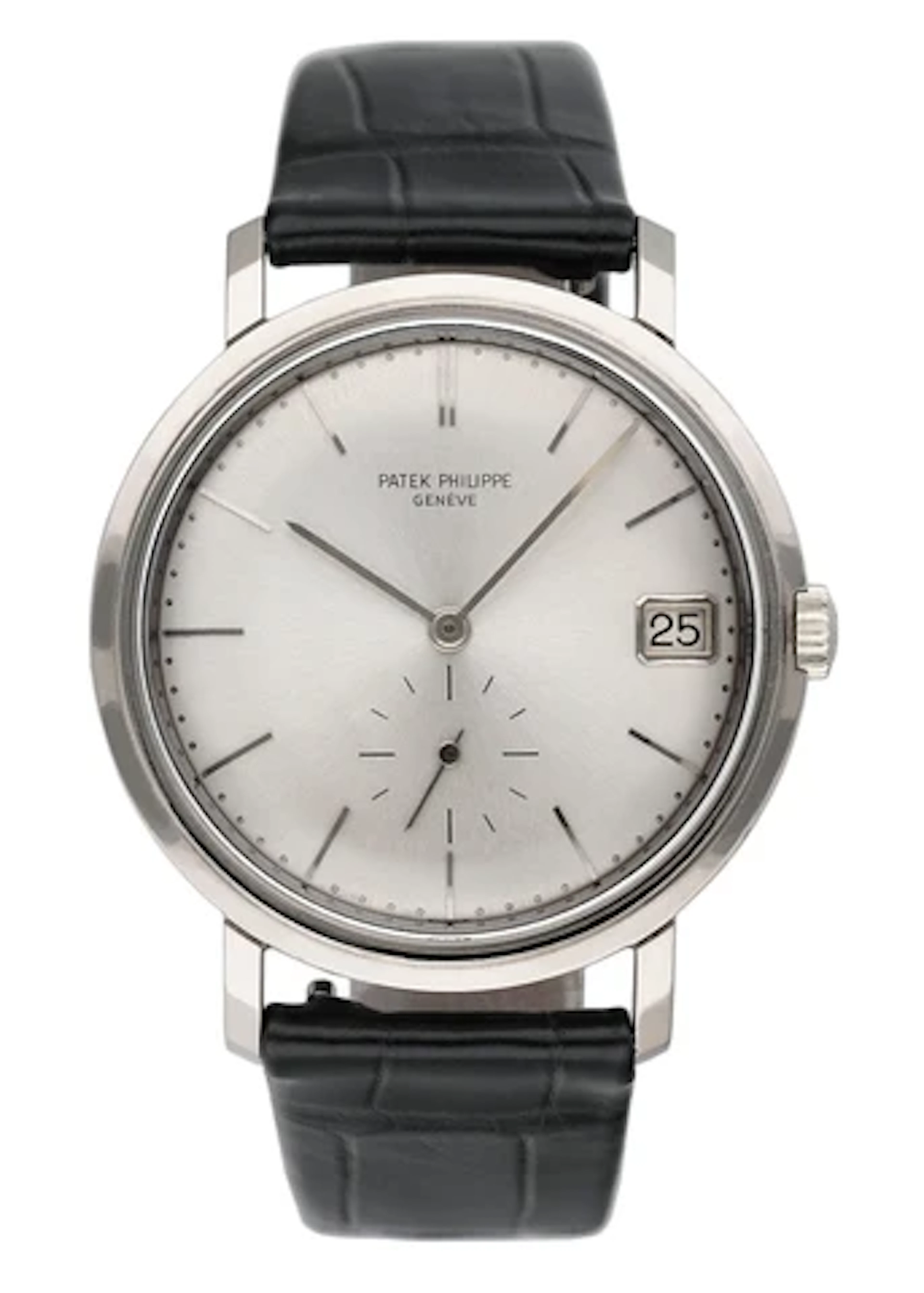 Patek Philippe Calatrava 3445G 18K White Gold Mens Watch With Archives
