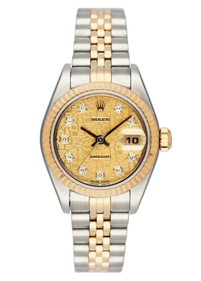Rolex Datejust 79173 Diamond Anniversary Dial Ladies Watch Box Papers