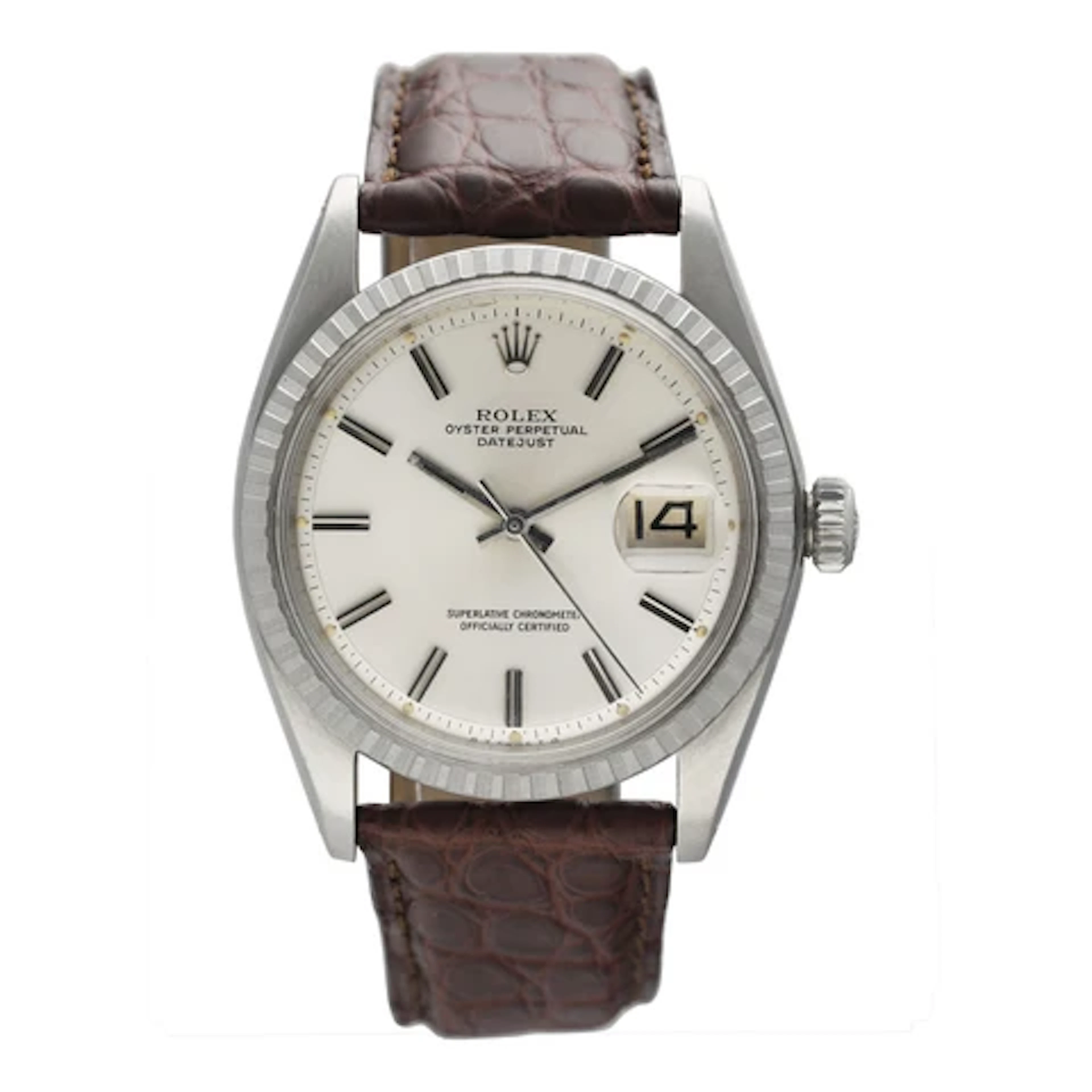 Rolex Datejust 1603 Silver Dial Mens Watch