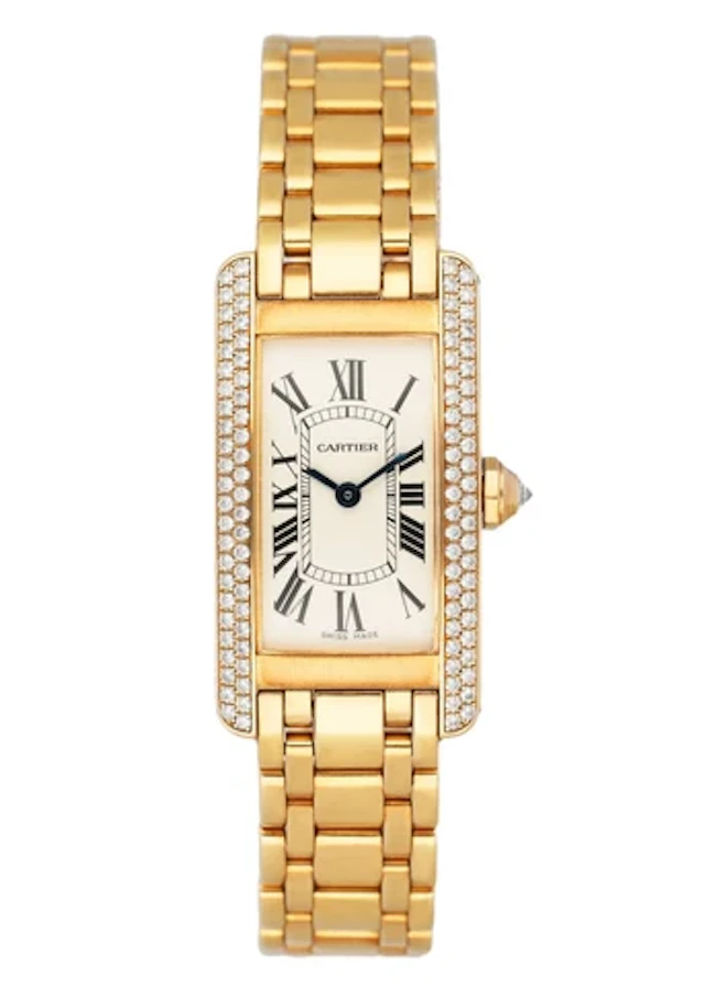Cartier Tank Americaine WB7012K2 Diamond Ladies Watch