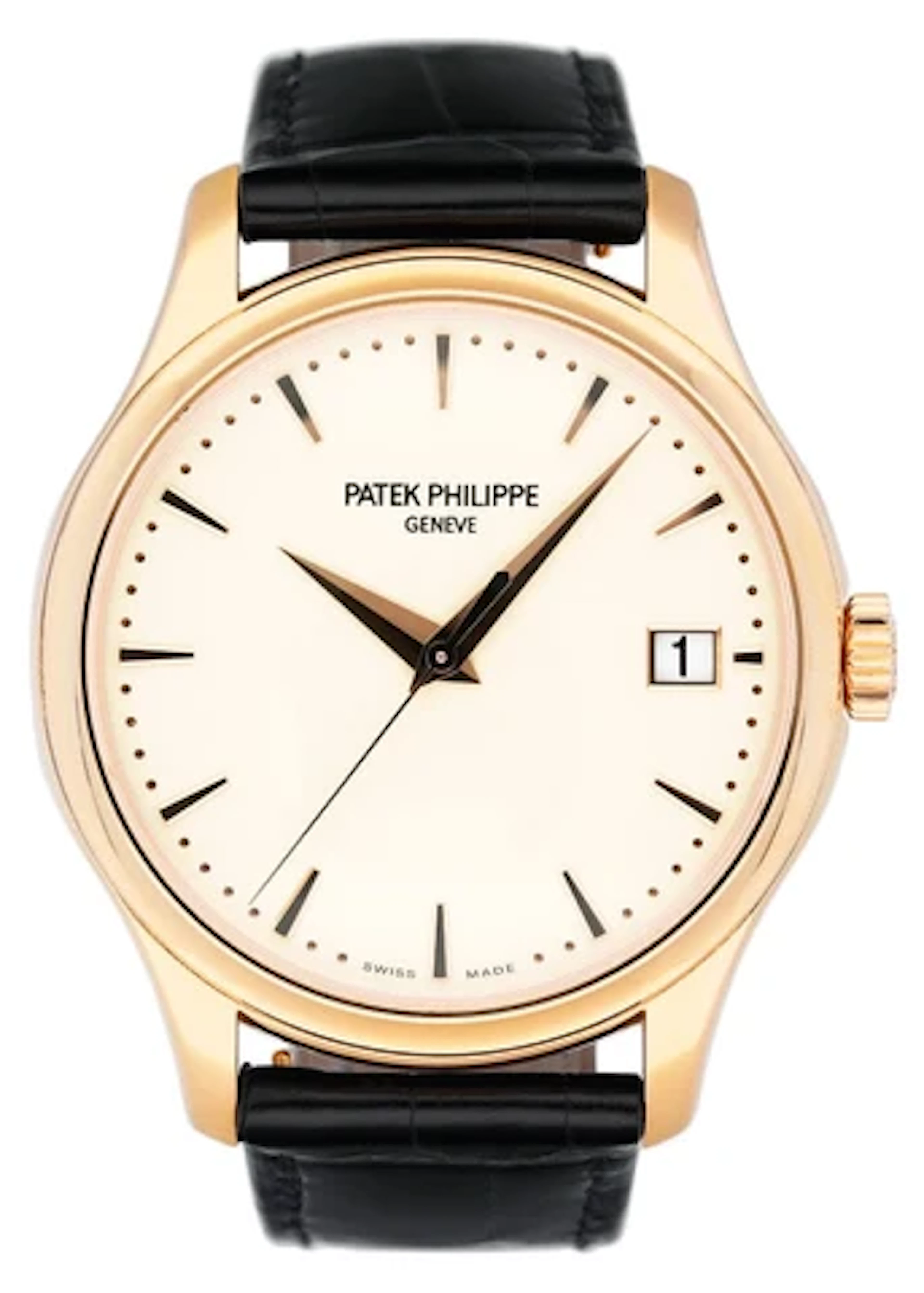 Patek Philippe Calatrava 5227J Ivory Dial 18K Yellow Gold Mens Watch Box Papers