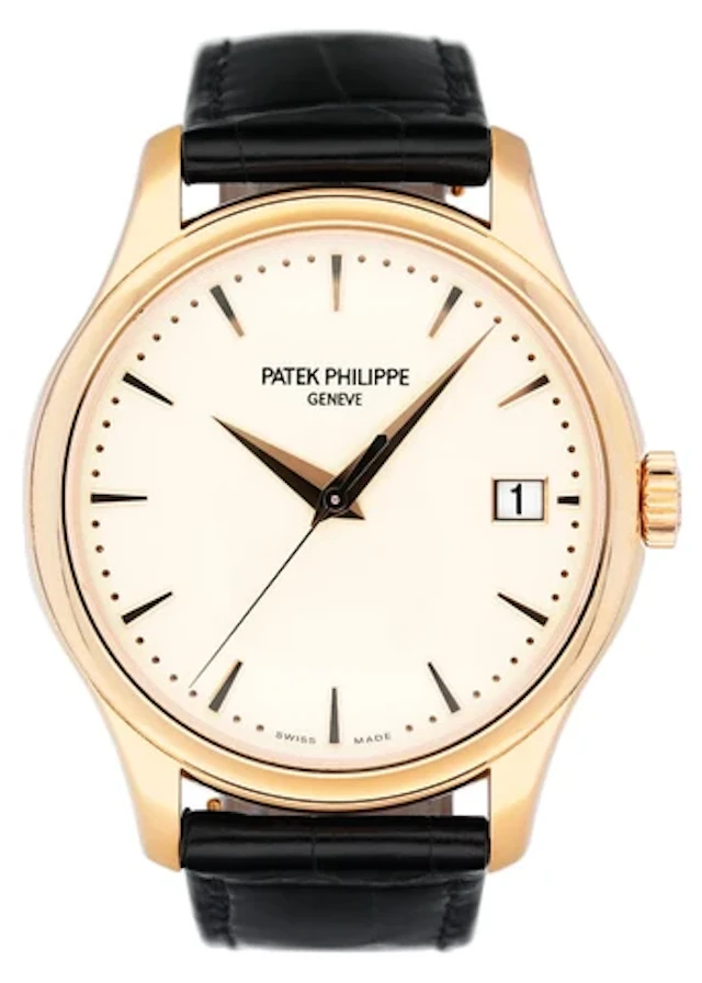 Patek Philippe Calatrava 5227J Ivory Dial 18K Yellow Gold Mens Watch Box Papers