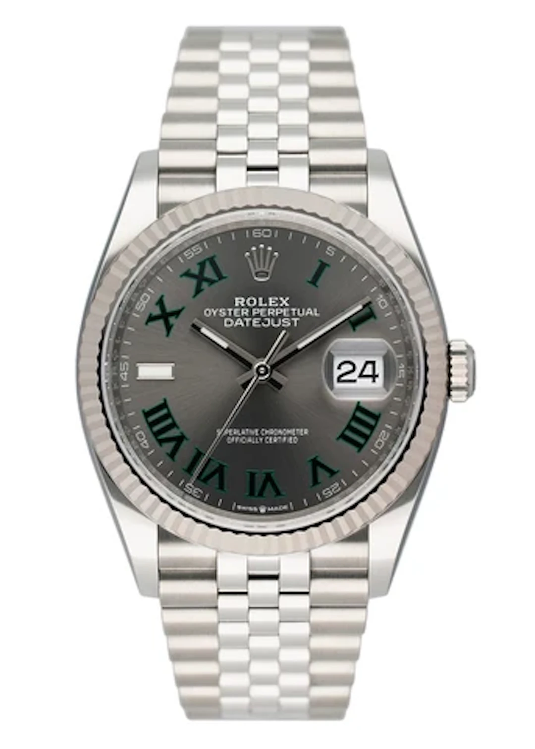 Rolex Datejust 36 126234 Wimbledon Dial Mens Watch Box Papers