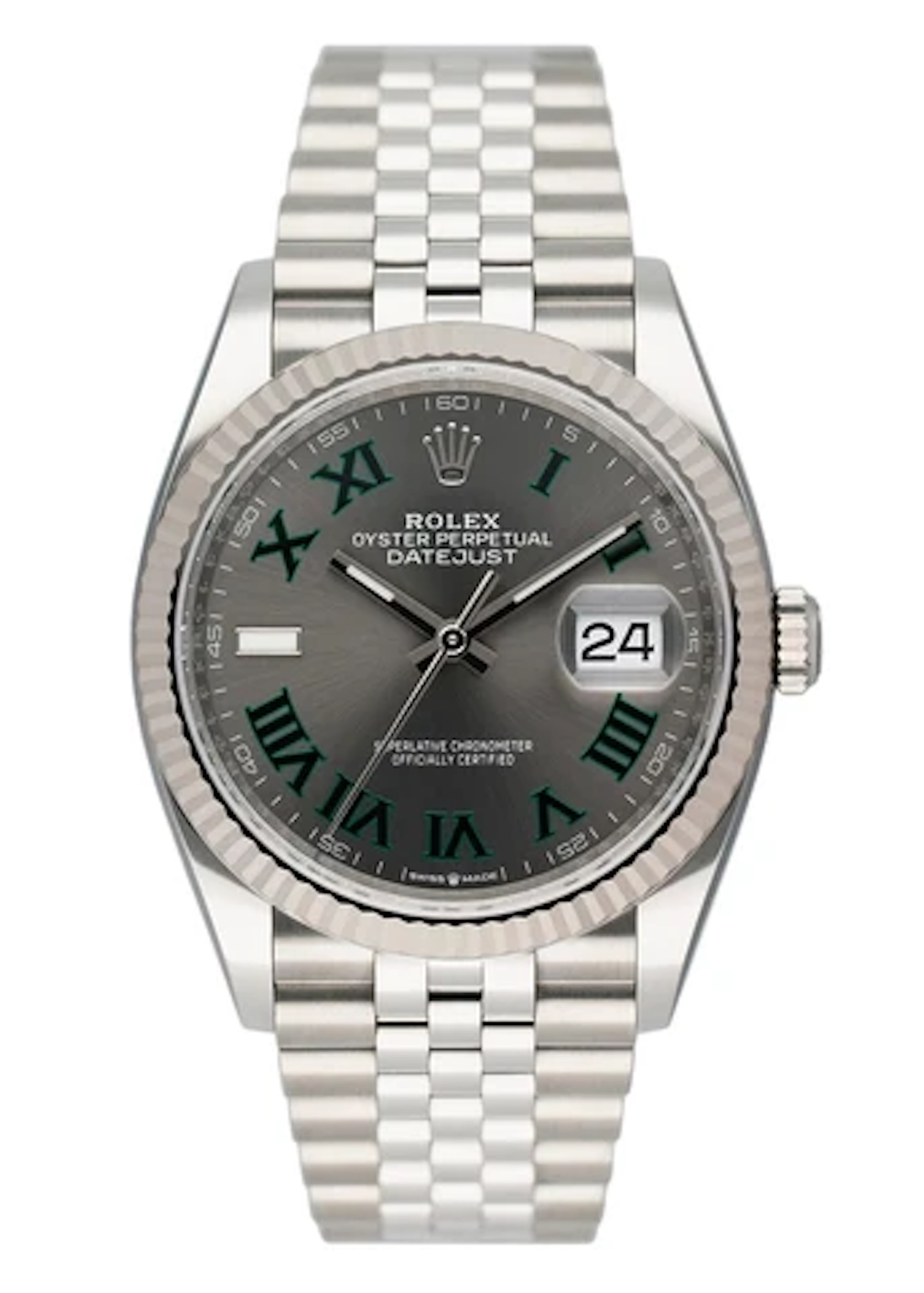 Rolex Datejust 36 126234 Wimbledon Dial Mens Watch Box Papers