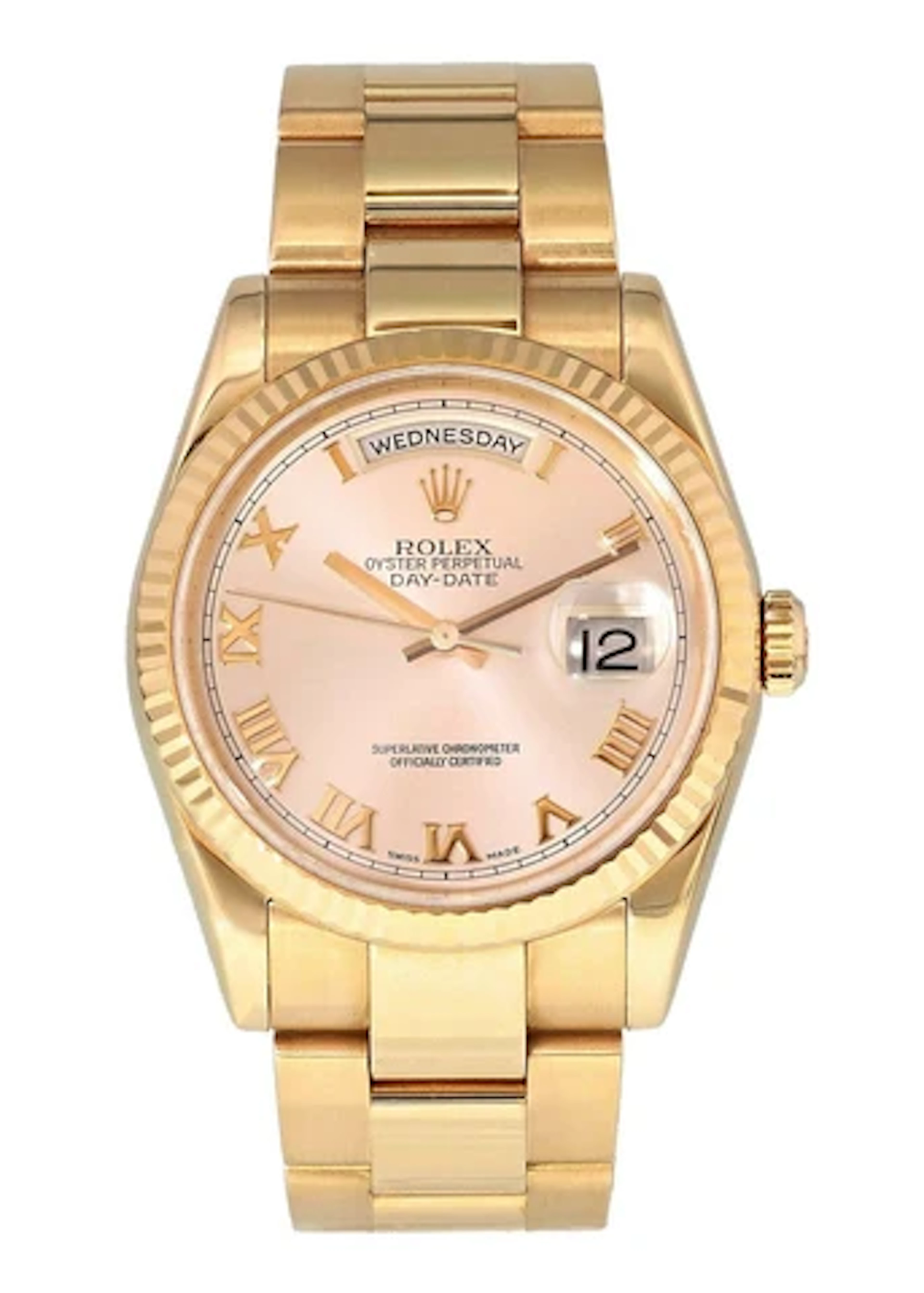 Rolex Day Date 118235 President 18k Rose Gold Mens Watch Box Papers