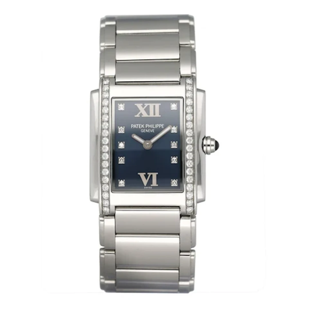 Patek Philippe Twenty-4 4910 Diamond Blue Dial Ladies Watch