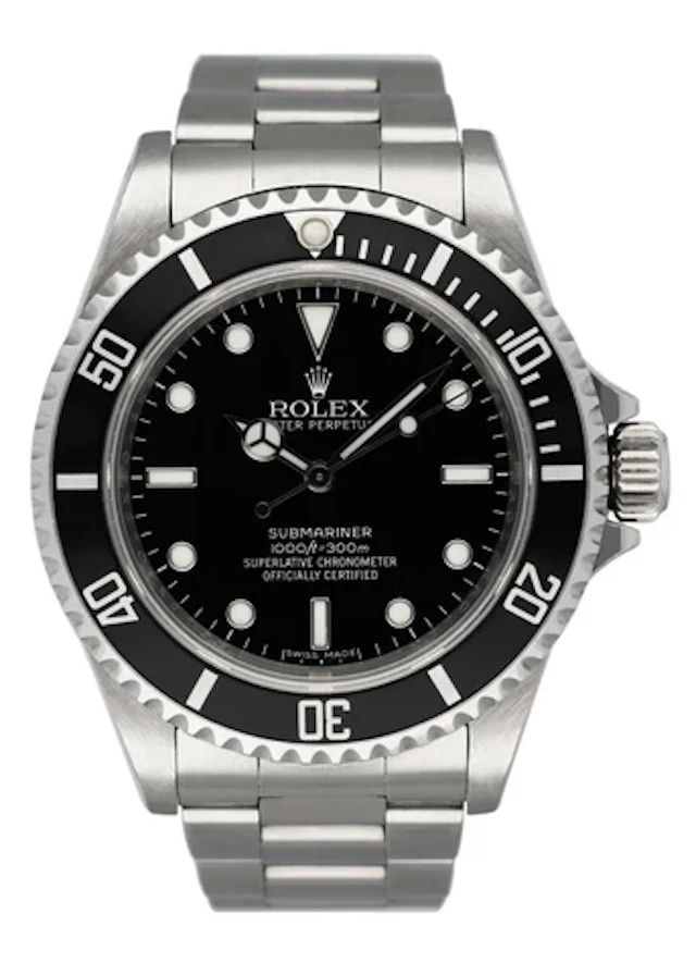 Rolex Oyster Perpetual Submariner 14060M Engraved Rehaut No Date Mens Watch