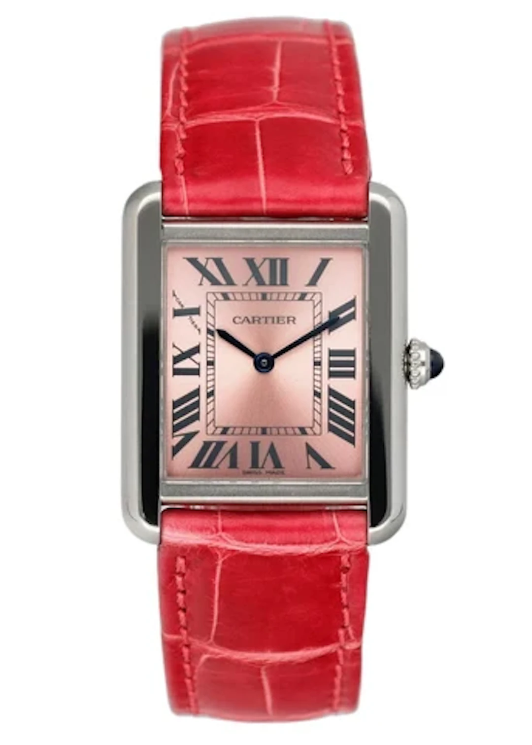 Cartier Tank Solo W5200000 Pink Dial Ladies Watch