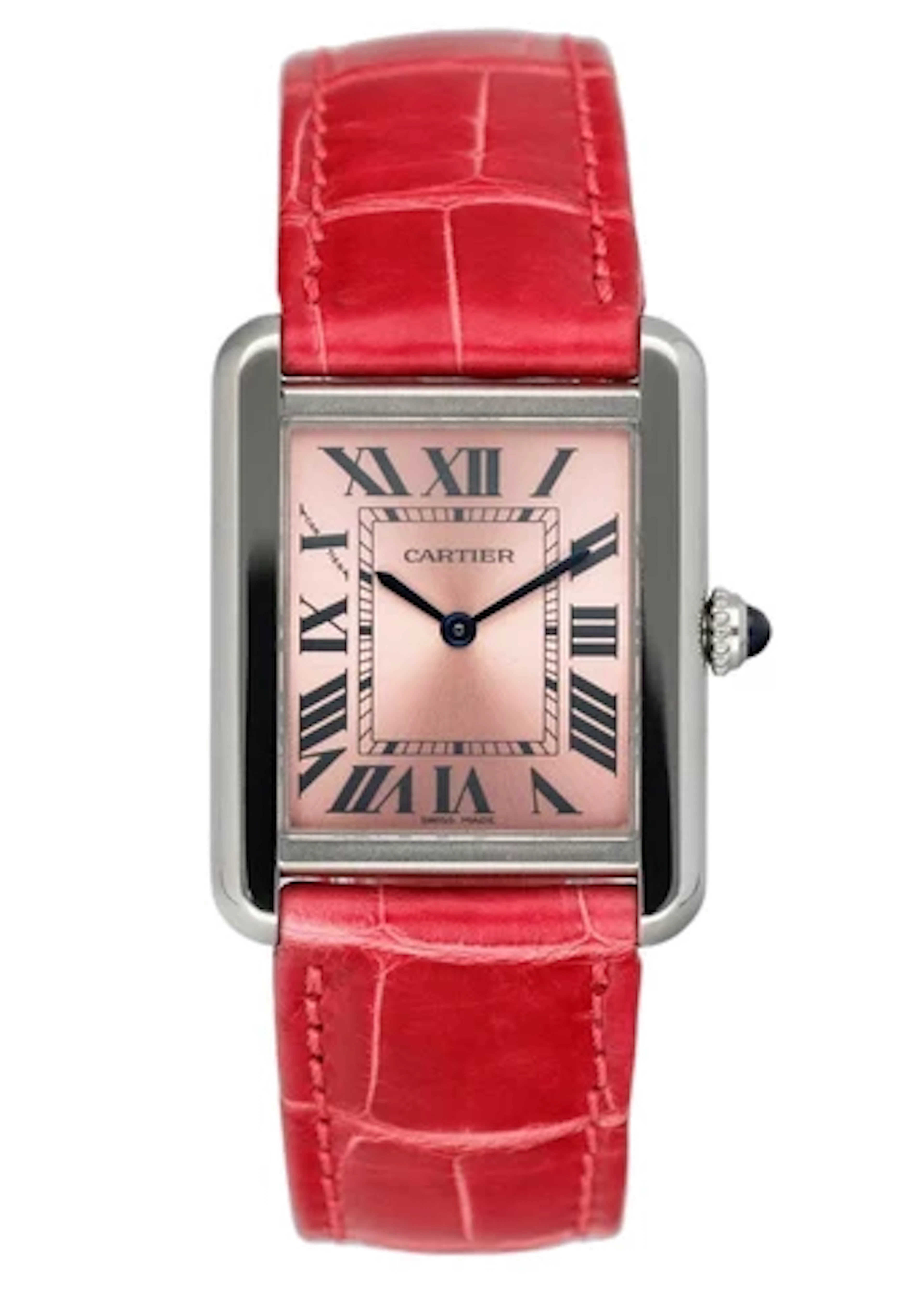 Cartier Tank Solo W5200000 Pink Dial Ladies Watch