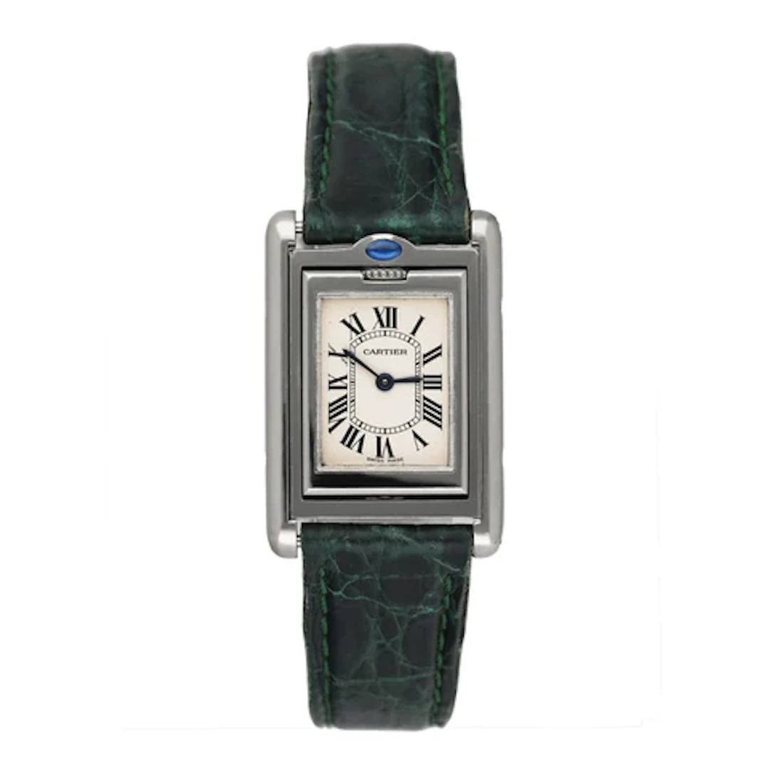 Cartier Tank Basculante W1011158 Off-White Dial Ladies Watch