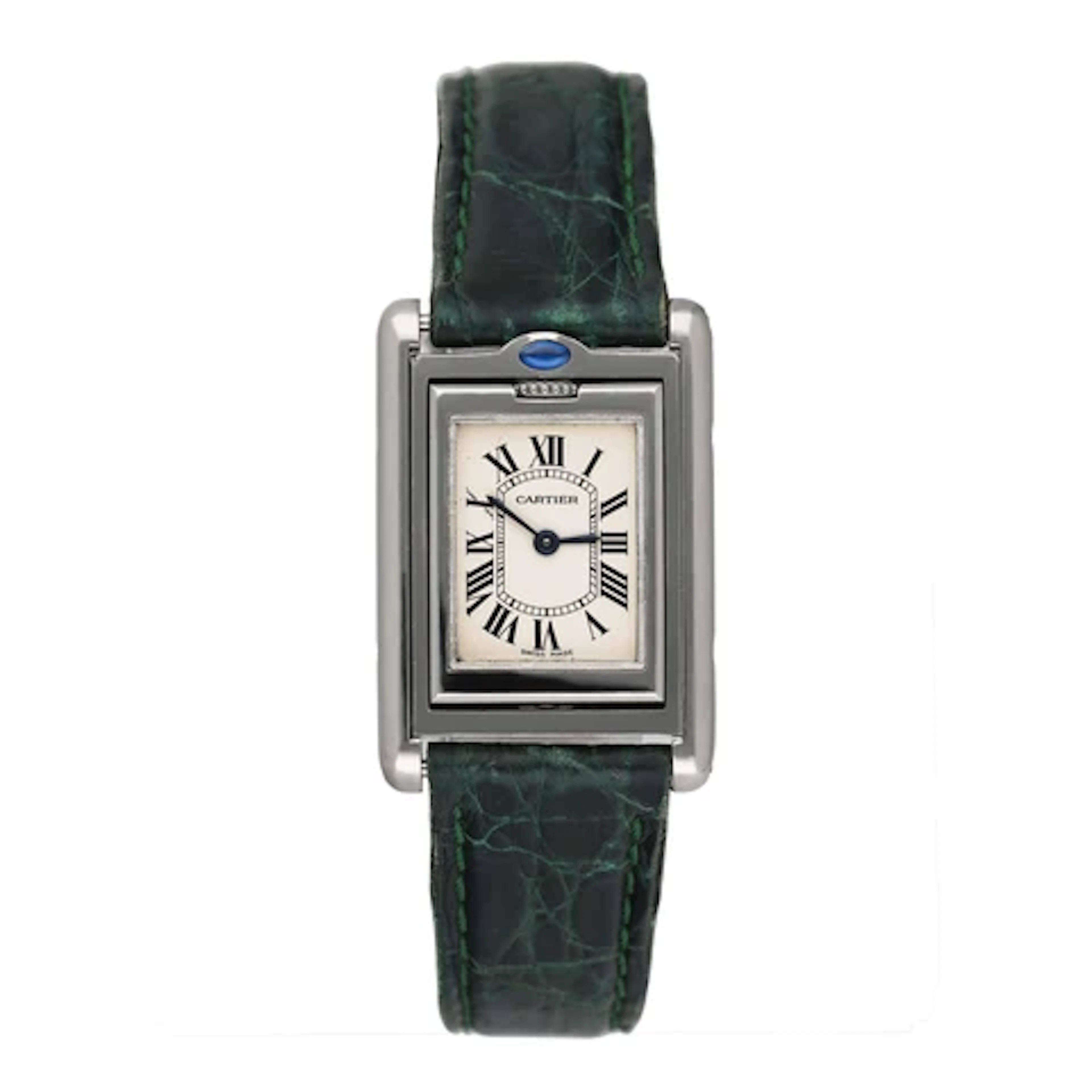 Cartier Tank Basculante W1011158 Off-White Dial Ladies Watch