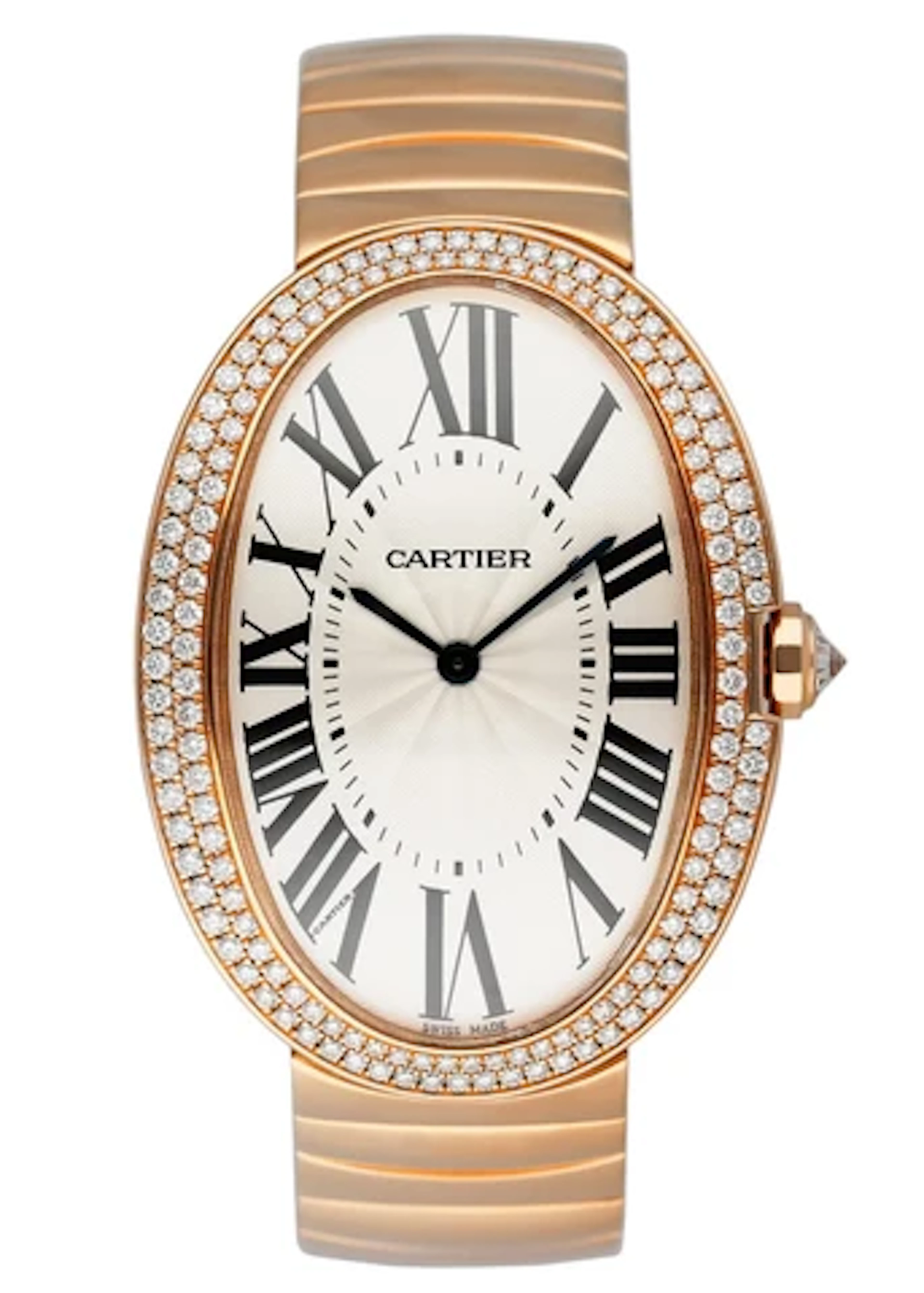 Cartier Baignoire Large WB520003 Diamond 18K Rose Gold Watch