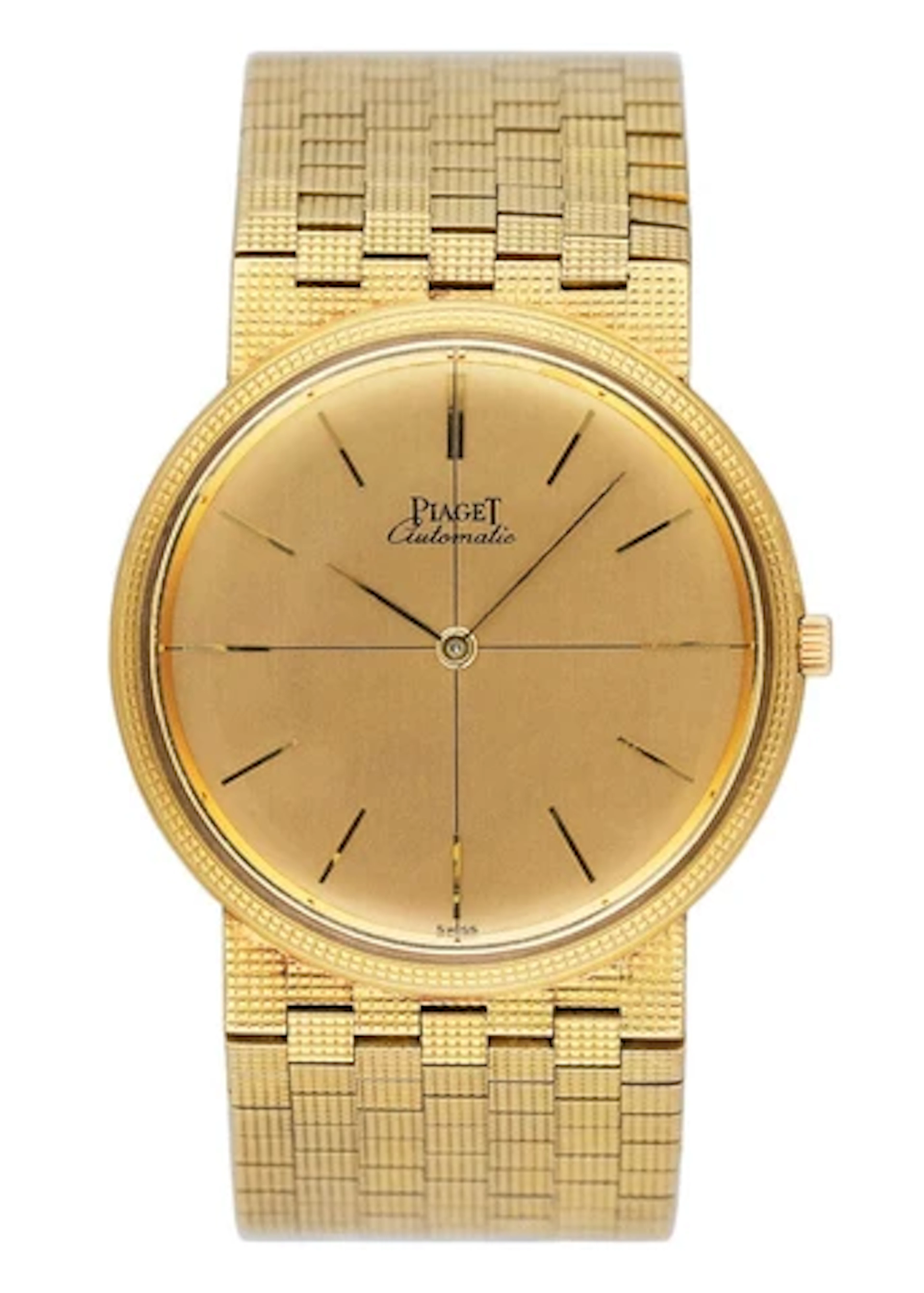 Piaget 12301 C 4 Champagne Dial 18K Yellow Gold Mens Watch