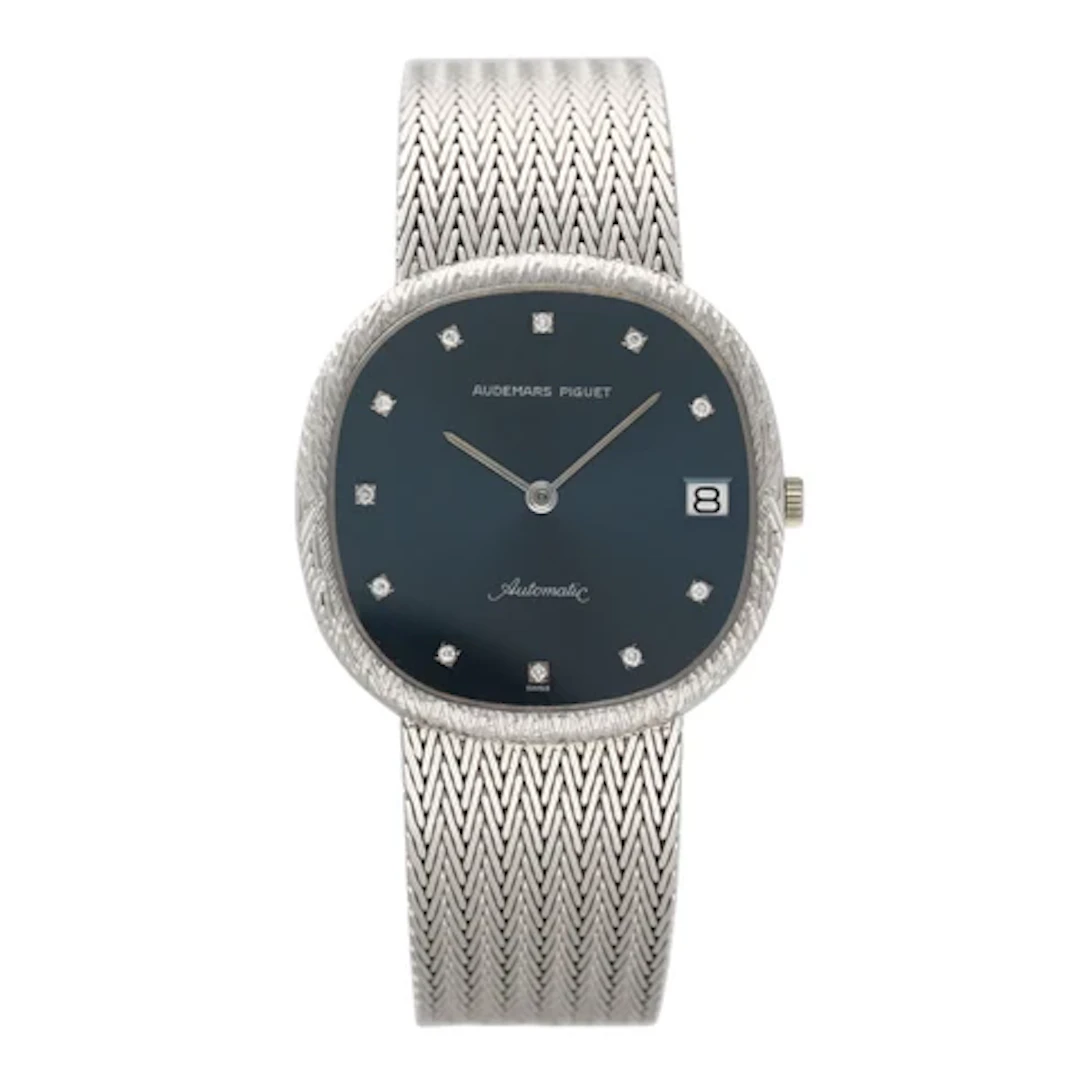 Audemars Piguet 5379BC Diamond Blue Dial 18K White Gold Ladies Watch