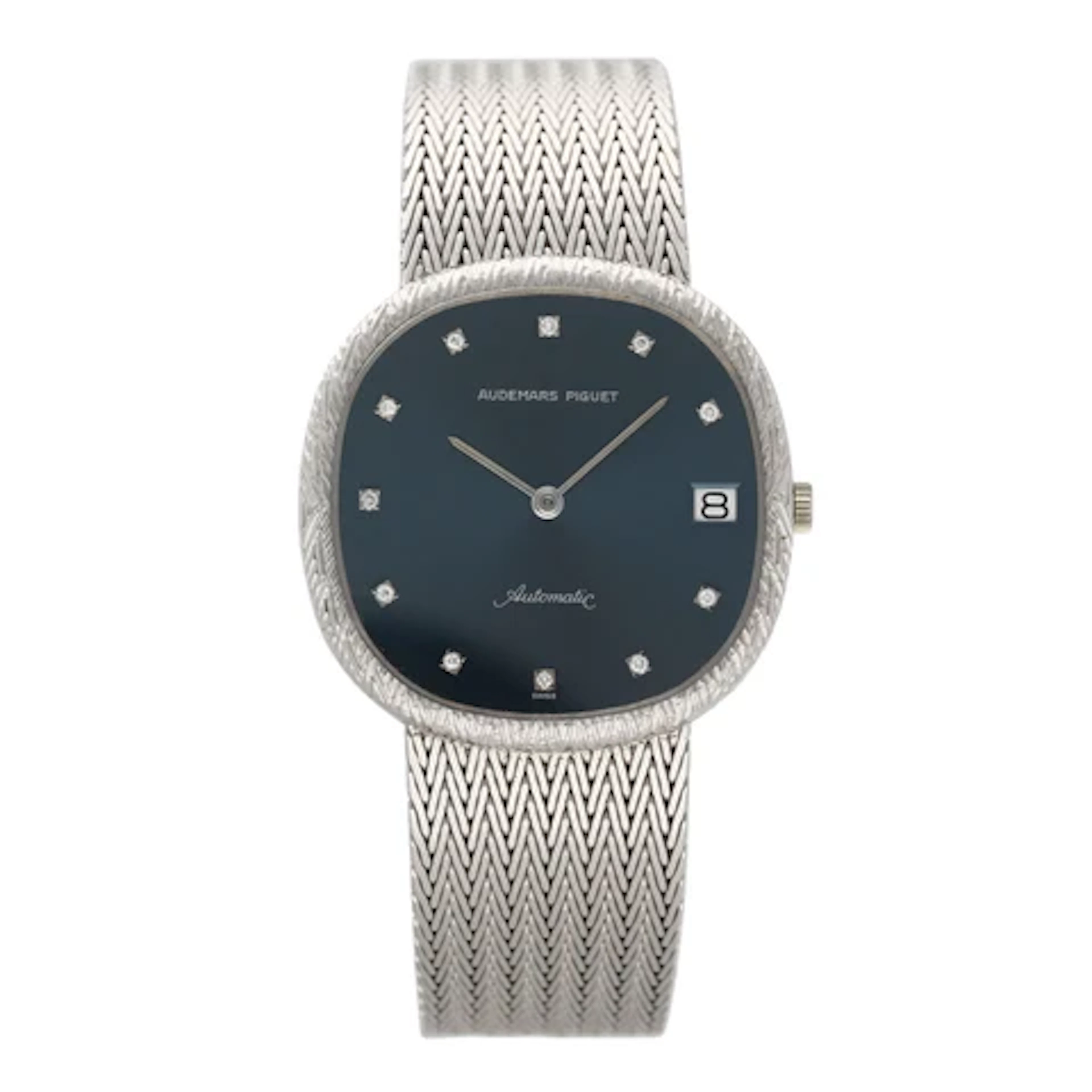 Audemars Piguet 5379BC Diamond Blue Dial 18K White Gold Ladies Watch