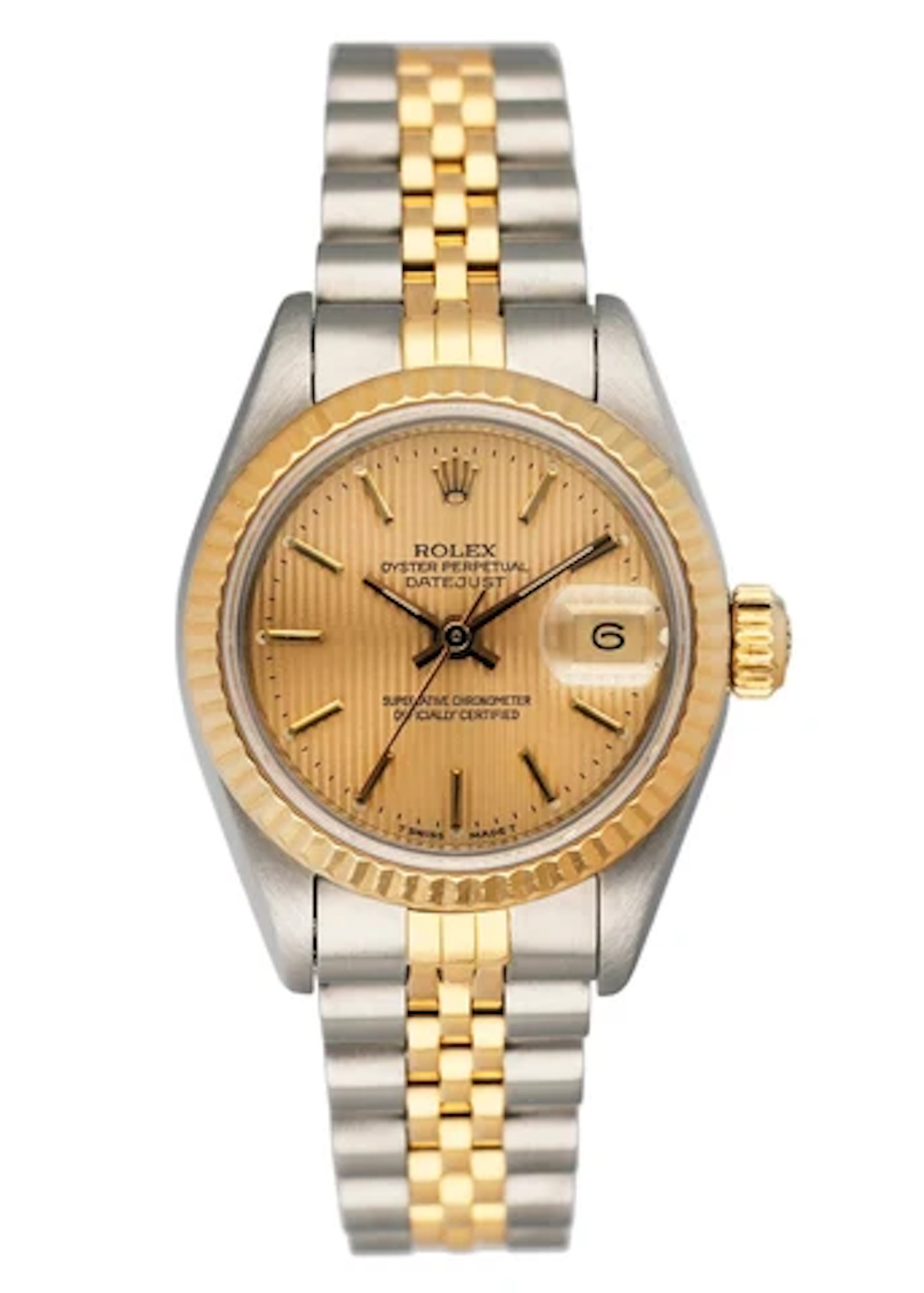 Rolex Datejust 69173 Tapestry Champagne Dial Ladies Watch