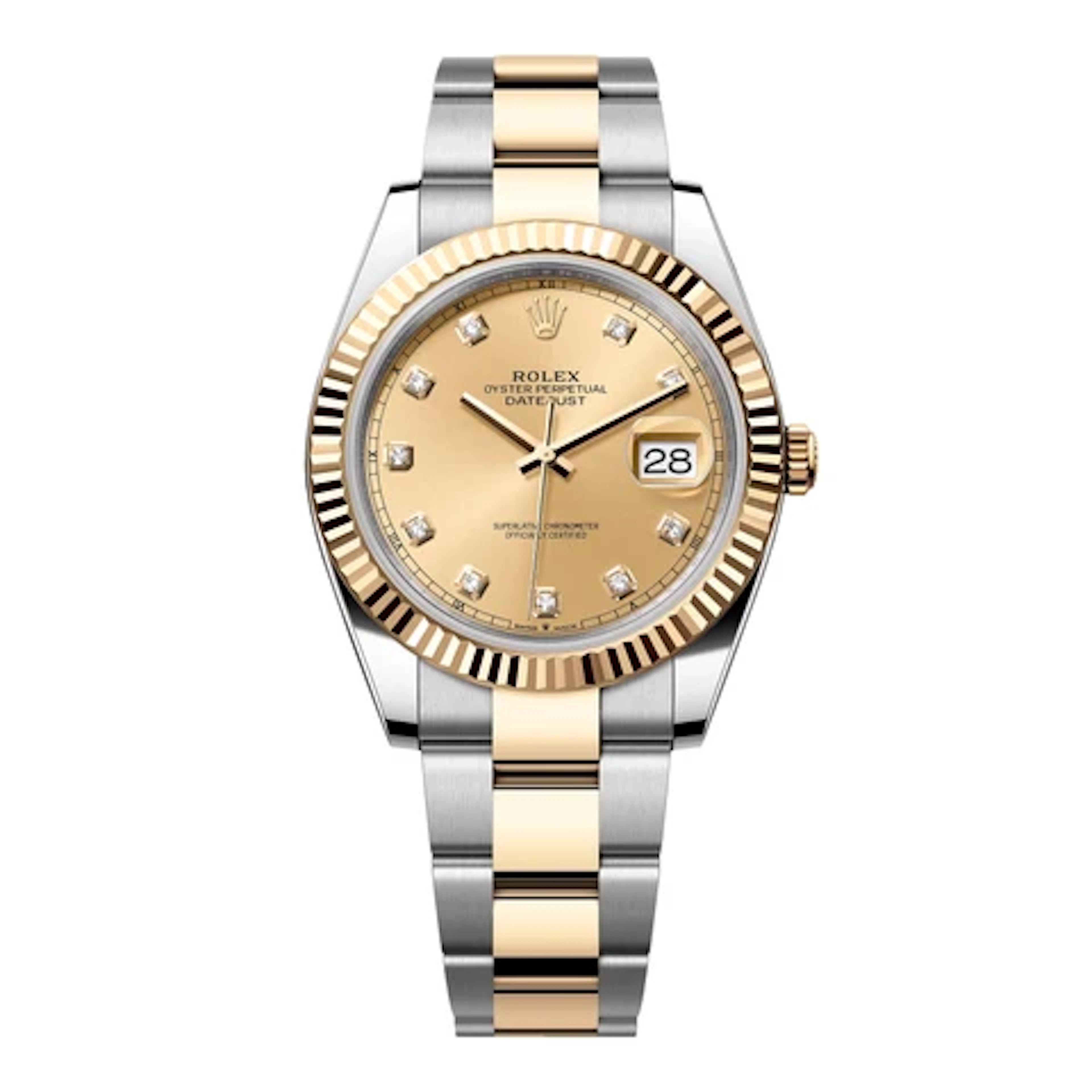 Rolex Datejust 41 126333 Diamond Champagne Dial Mens Watch Box Papers