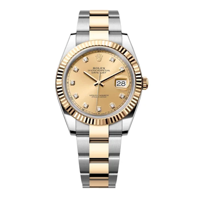 Rolex Datejust 41 126333 Diamond Champagne Dial Mens Watch Box Papers