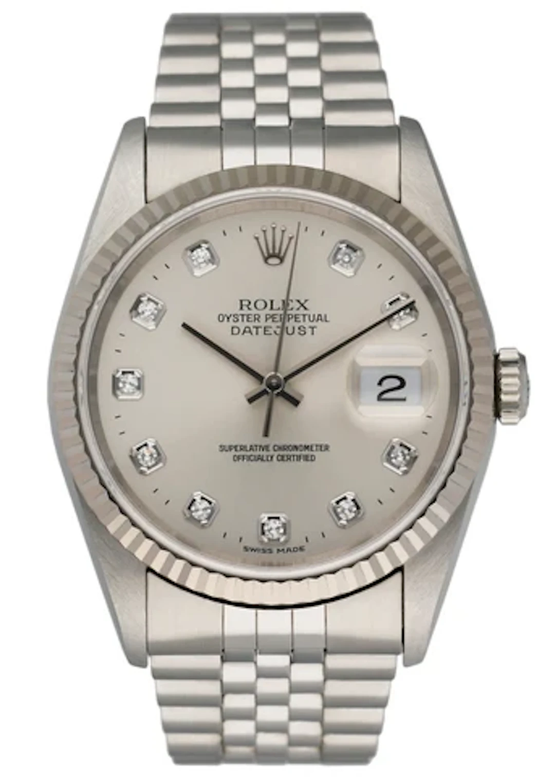 Rolex Datejust 16234 Diamond Dial Mens Watch