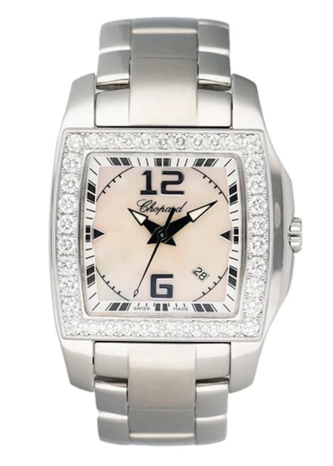 Chopard Two O Ten 8464 MOP Dial Diamond Steel Watch
