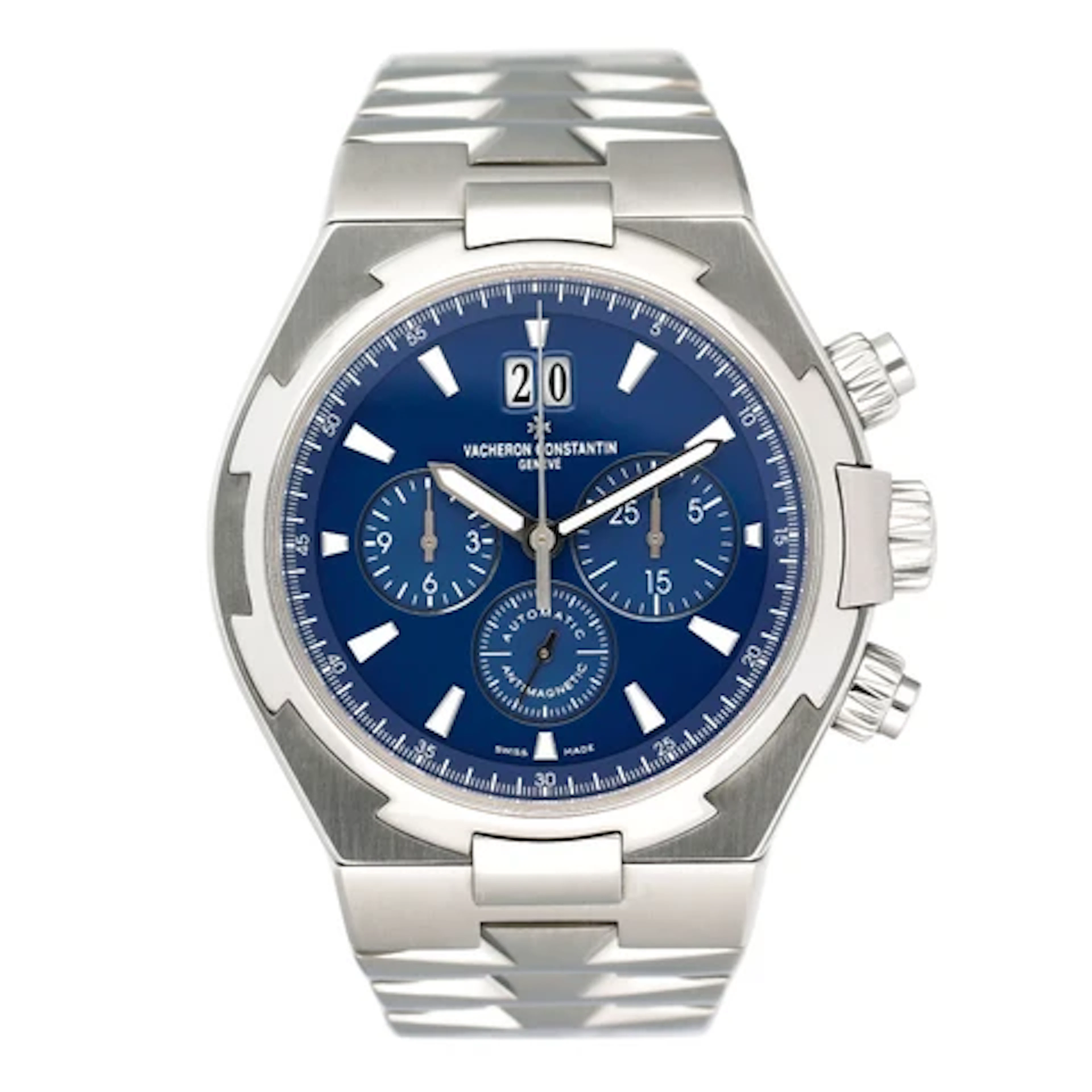 Vacheron Constantin Overseas 49150 Blue Dial Mens Watch Papers