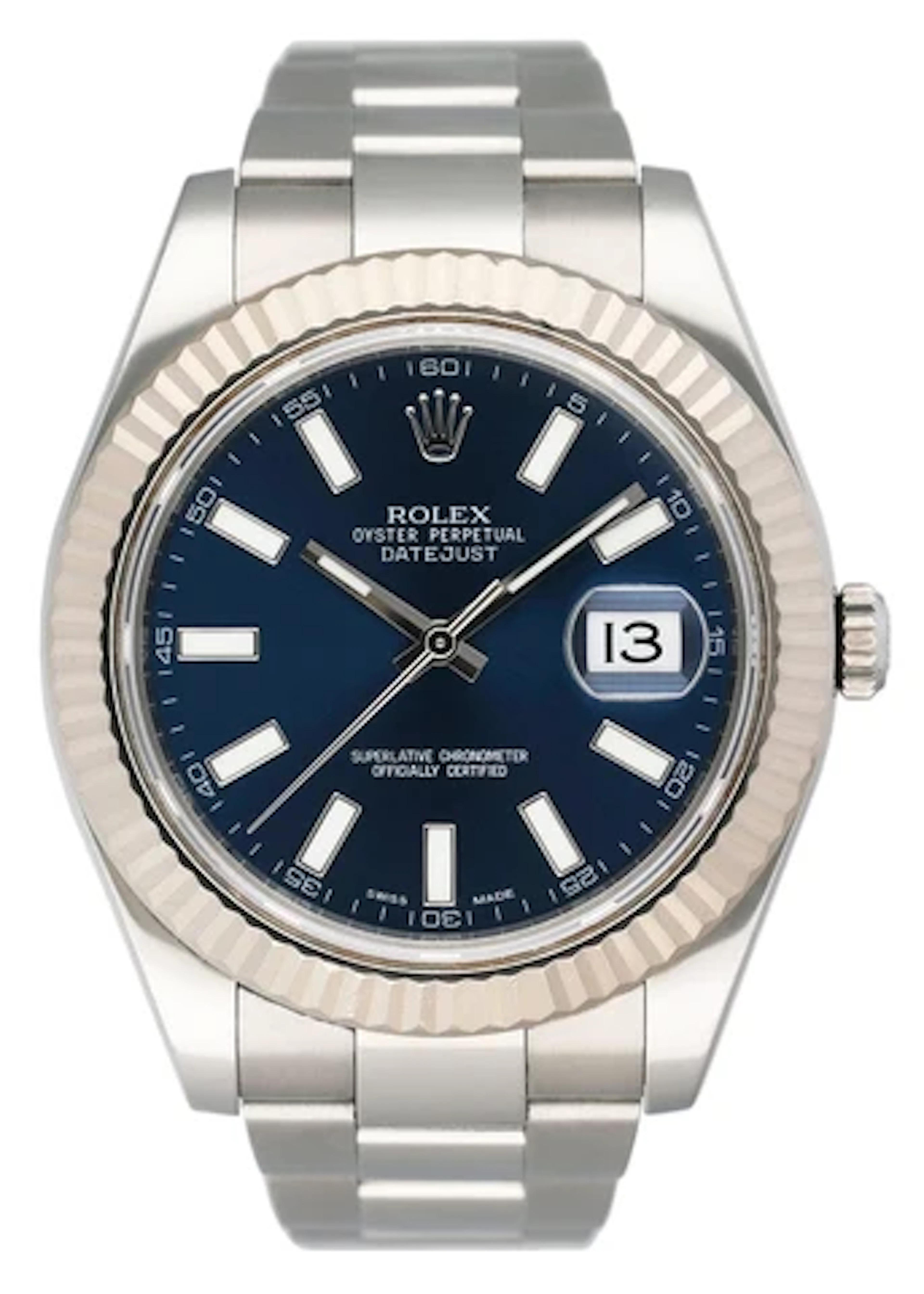 Rolex Datejust II 116334 Blue Dial Mens Watch Box Papers