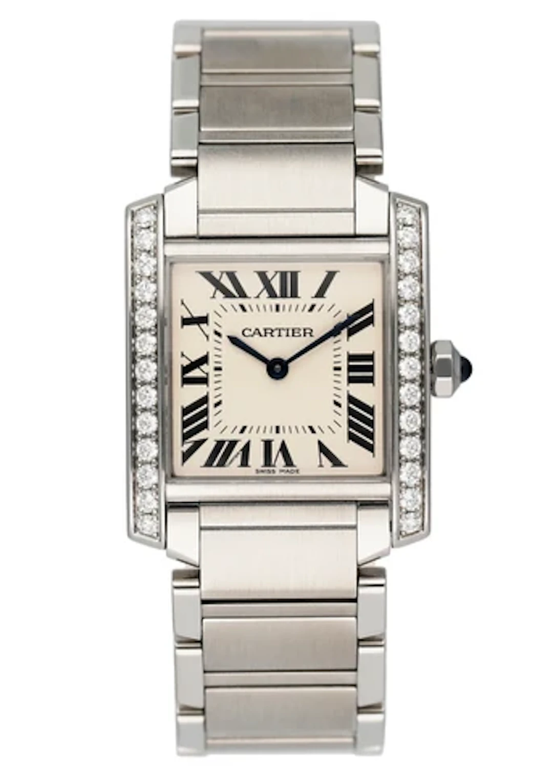 Cartier Tank Francaise W4TA0009 Midsize Ladies Watch Box Papers