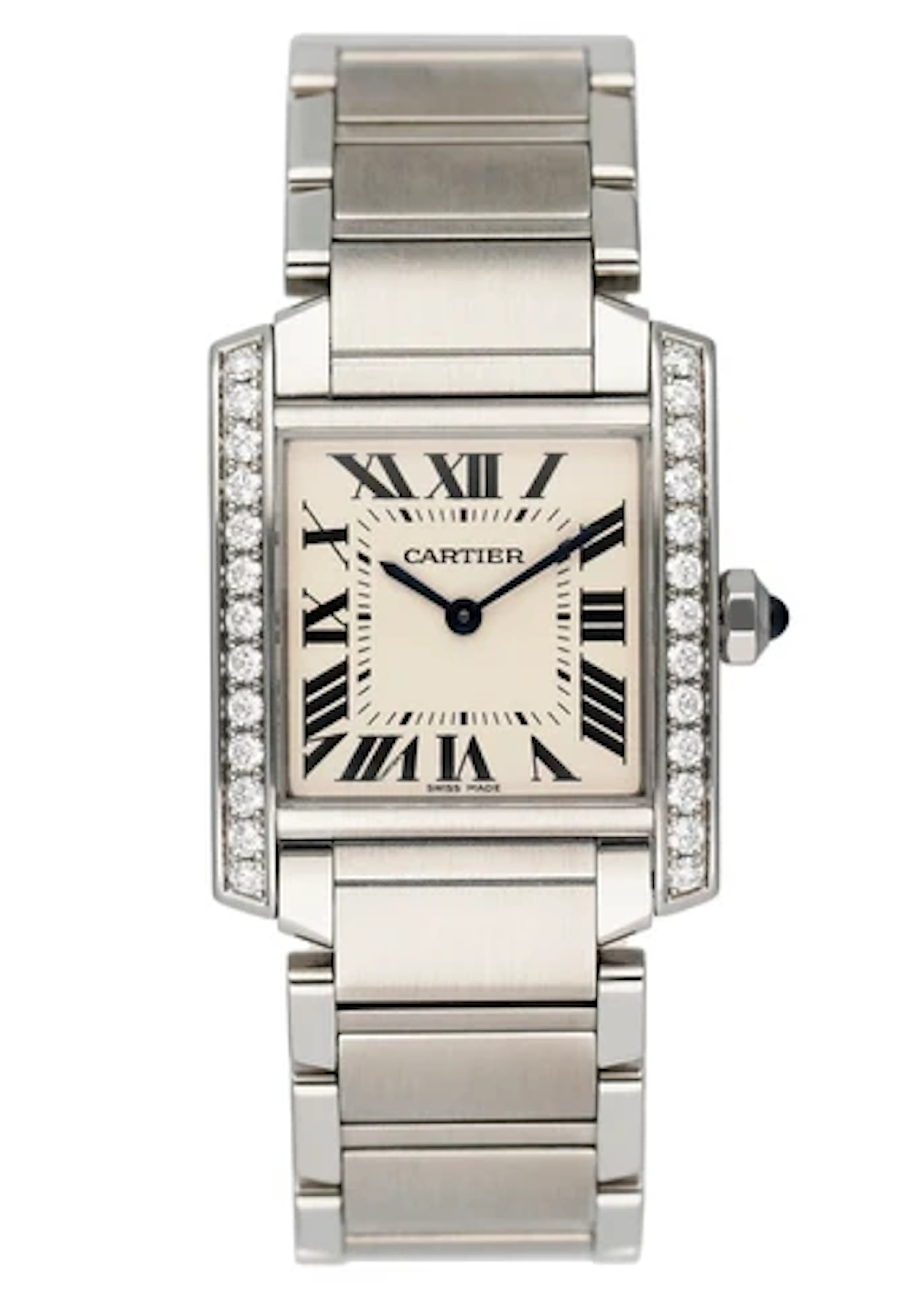 Cartier Tank Francaise W4TA0009 Midsize Ladies Watch Box Papers