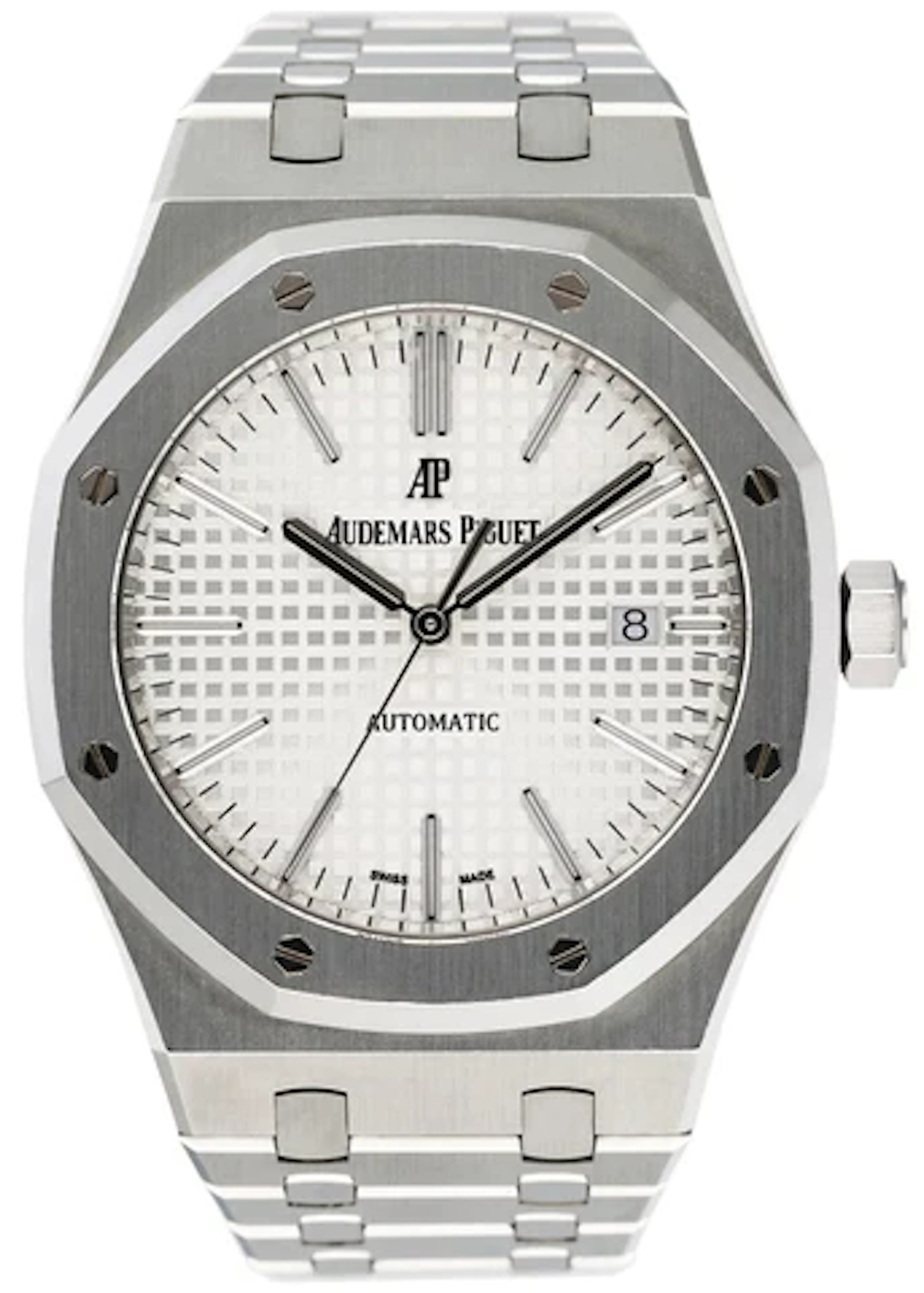 Audemars Piguet 15400ST White Dial Steel Mens Watch Box Papers