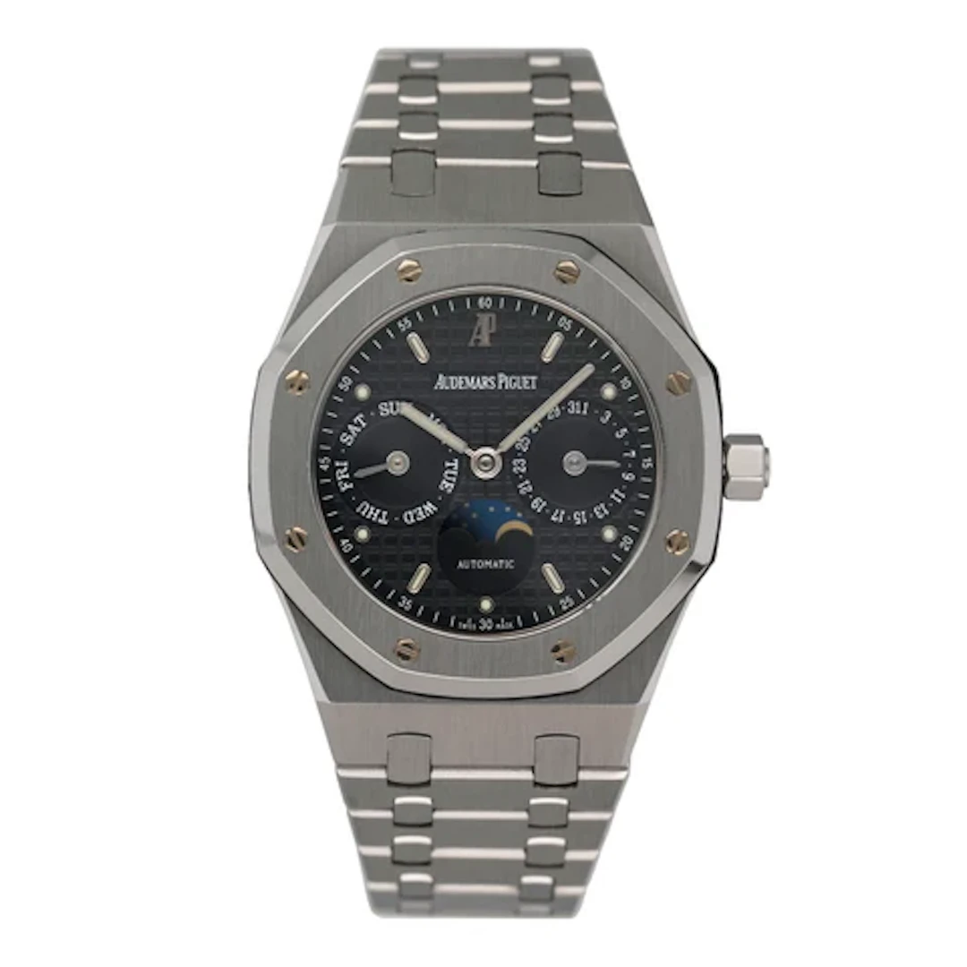 Audemars Piguet Royal Oak 25594ST Blue Dial Moonphase Mens Watch