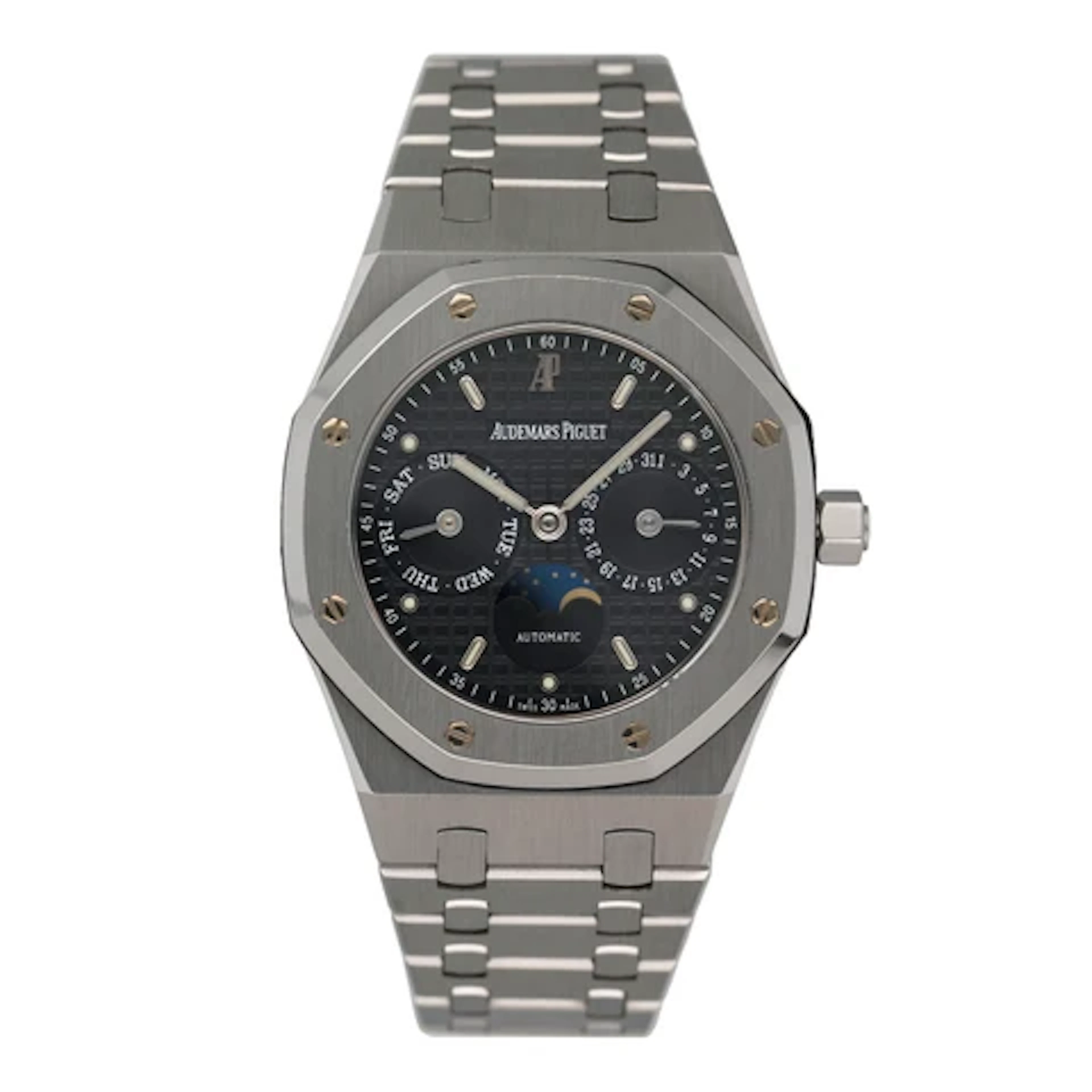 Audemars Piguet Royal Oak 25594ST Blue Dial Moonphase Mens Watch