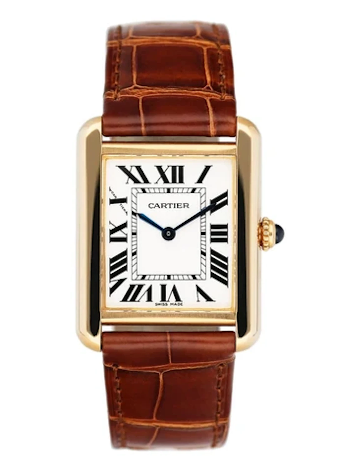 Cartier Tank Solo W5200002 18K Yellow Gold Ladies Watch