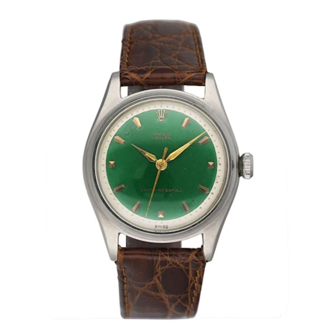 Rolex Oyster Green Dial Mens Watch