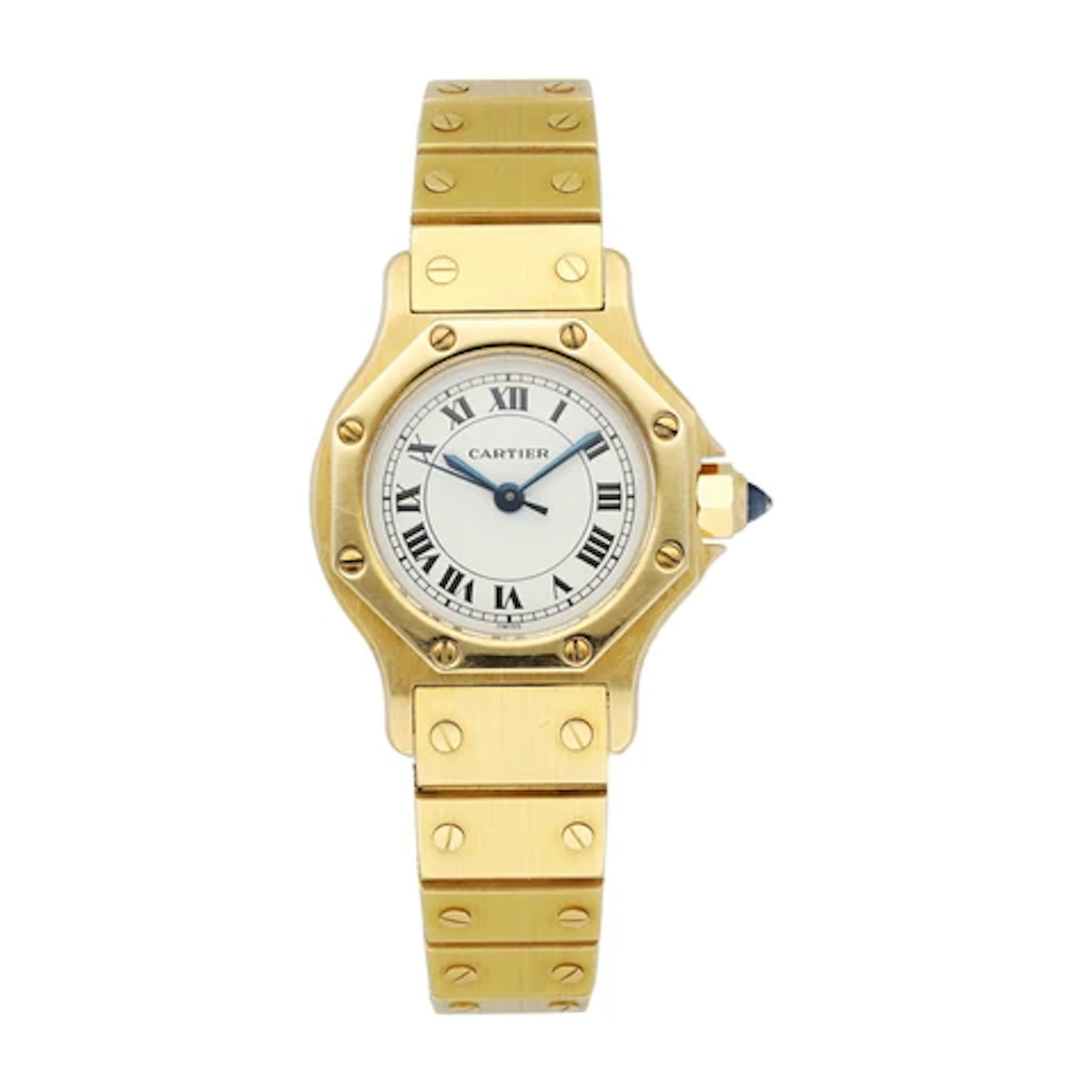 Cartier Santos Yellow Gold Ladies Watch