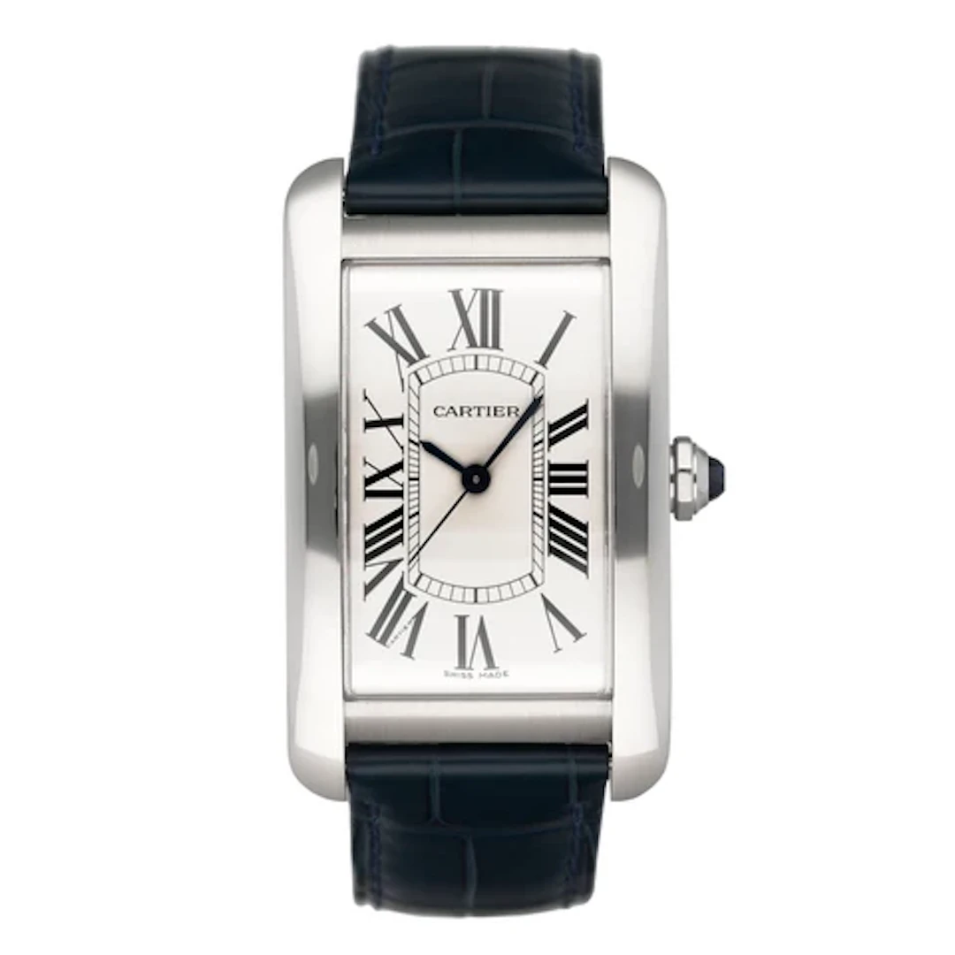 Cartier Tank Americaine Large WSTA0018 Steel Mens Watch Box Papers