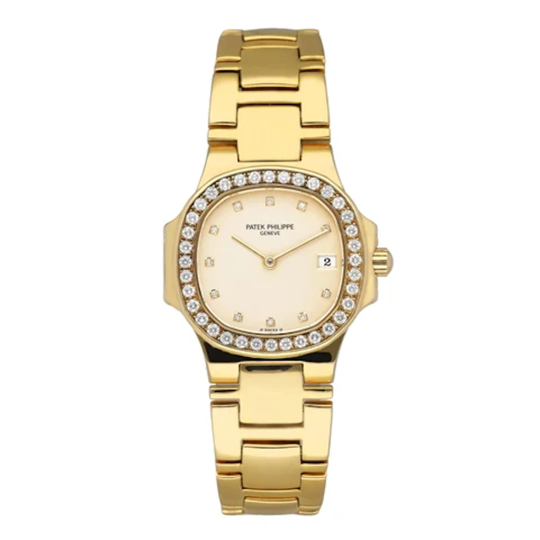 Patek Philippe Nautilus 4700/52J Diamond Yellow Gold Ladies Watch With Papers